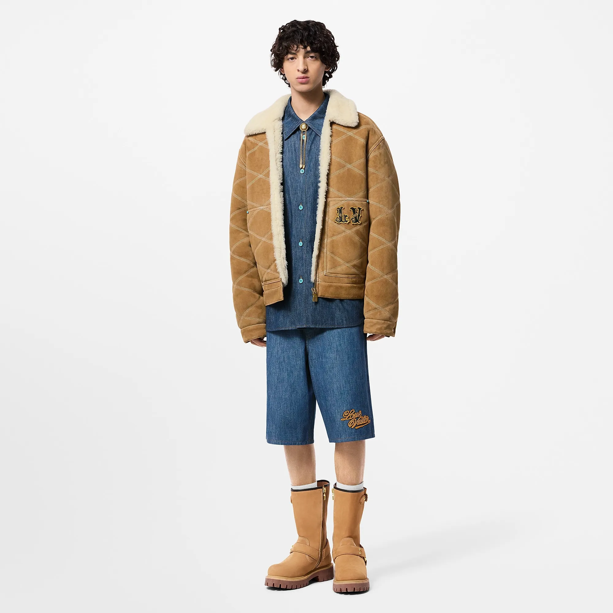 Louis Vuitton Embroidered Shearling Workwear Blouson - Men - Ready - to - Wear 1AFXIS