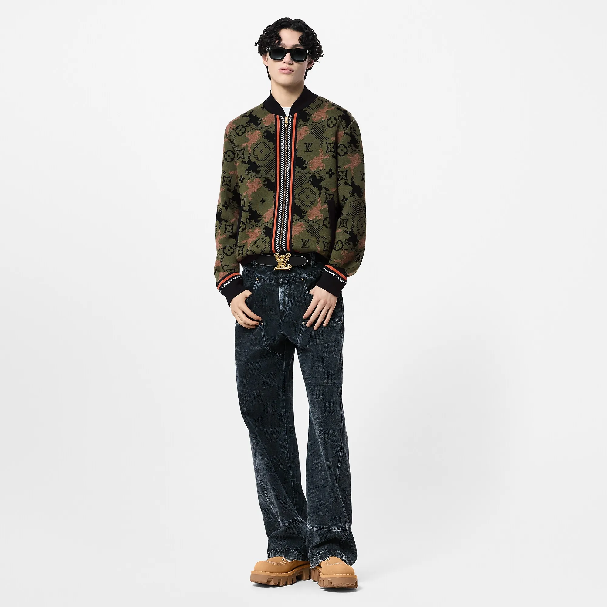 Louis Vuitton Jacquard Wool Bomber Blouson - Men - Ready - to - Wear 1AFXSF