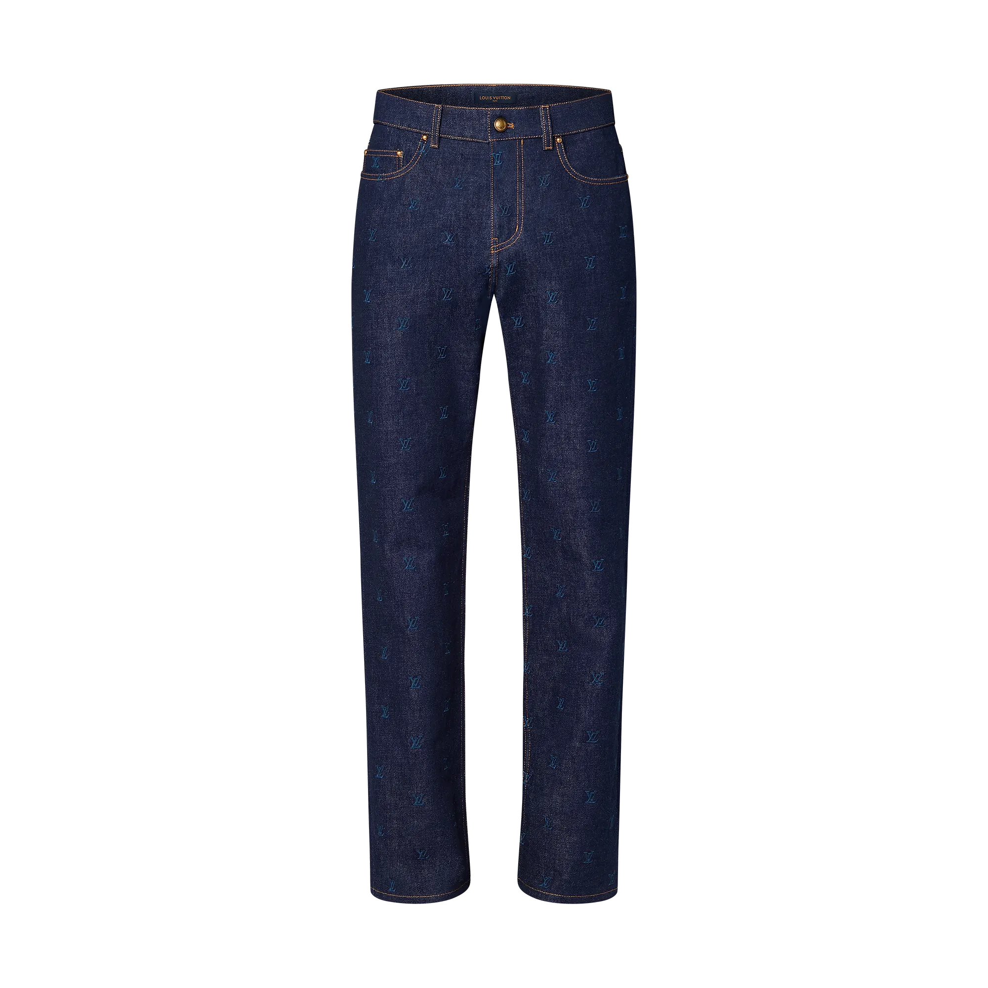 Louis Vuitton LV Blason Embroidered Denim Pants - Men - Ready - to - Wear 1AFY23