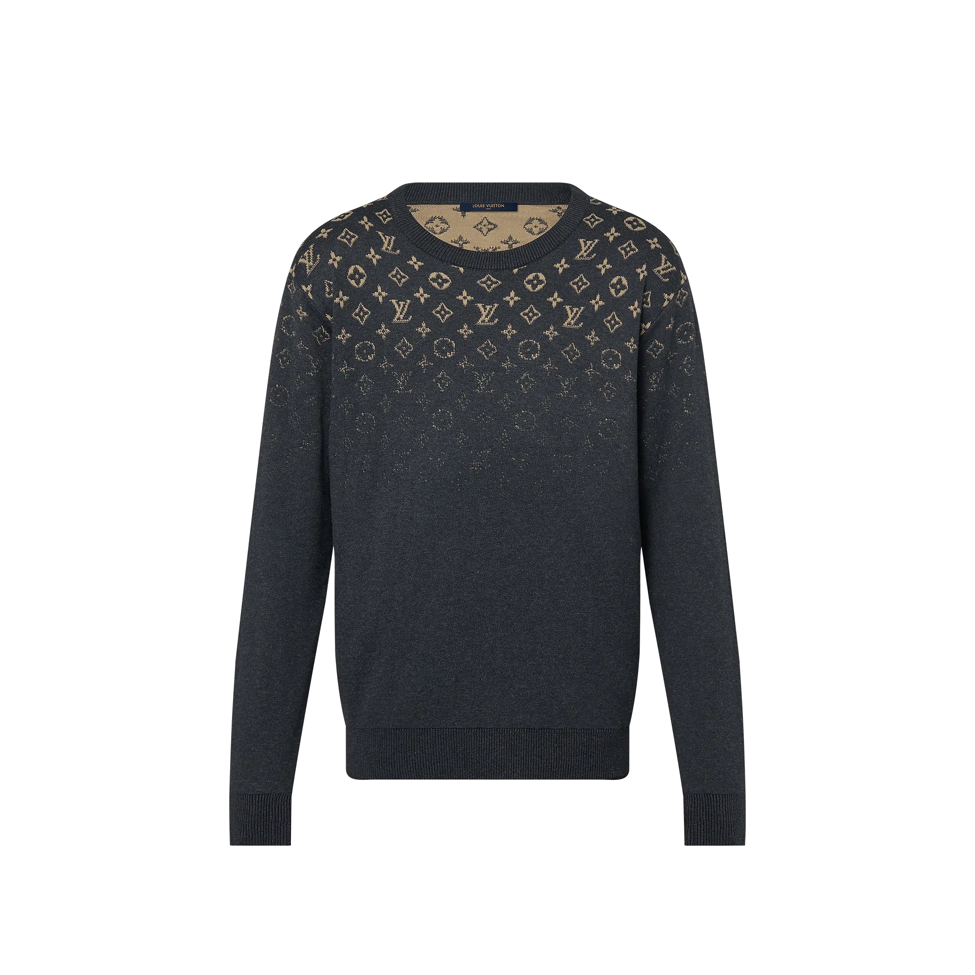 Louis Vuitton Gradient Cotton Crewneck - Men - Ready - to - Wear 1AFYCZ Dark Heather Grey
