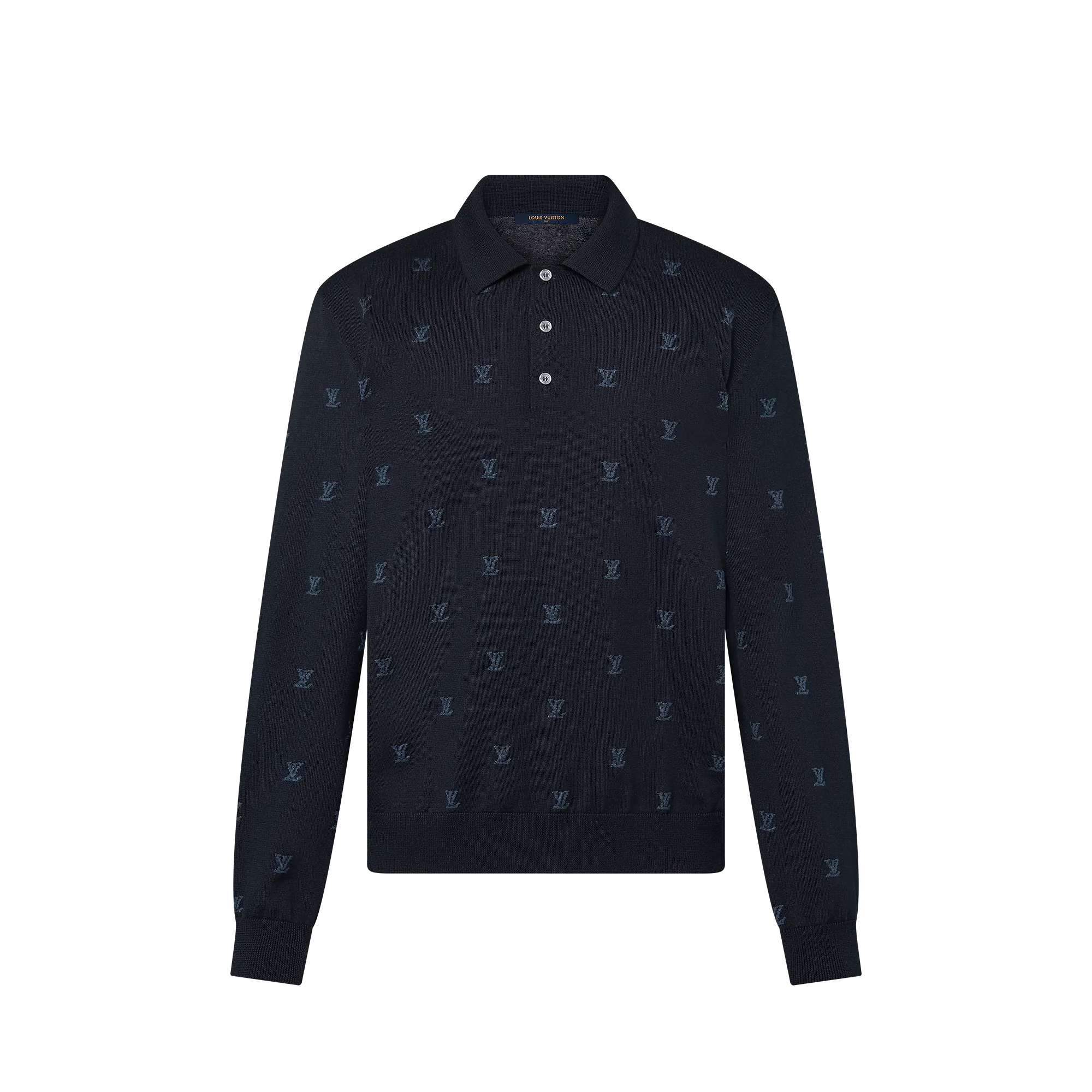 Louis Vuitton Wool, Silk And Cashmere - Blend Long Sleeve LV Blason Polo - Men - Ready - to - Wear 1AFYEQ
