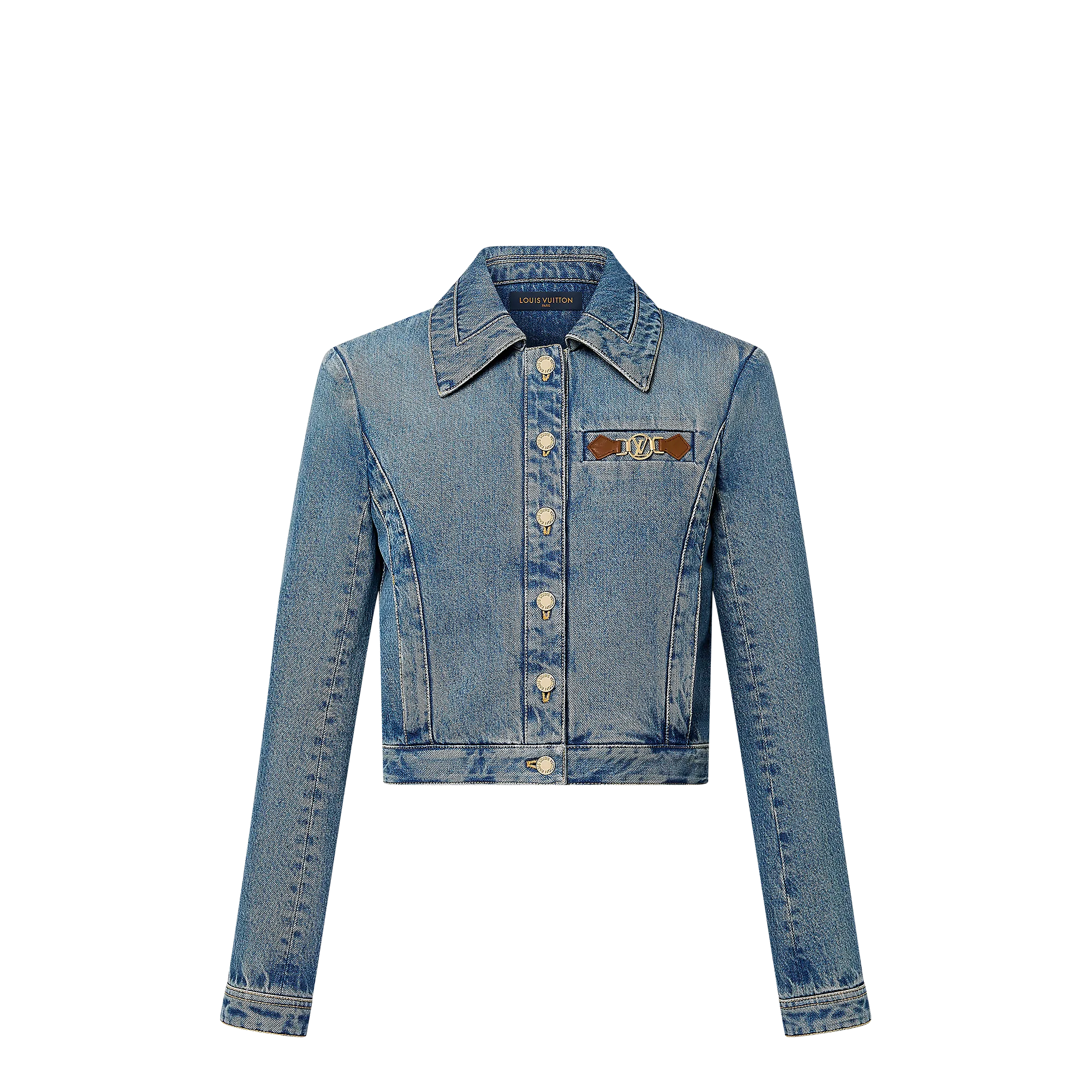 Louis Vuitton LV Circle Tab Denim Jacket - Women - Ready - to - Wear 1AFYWQ