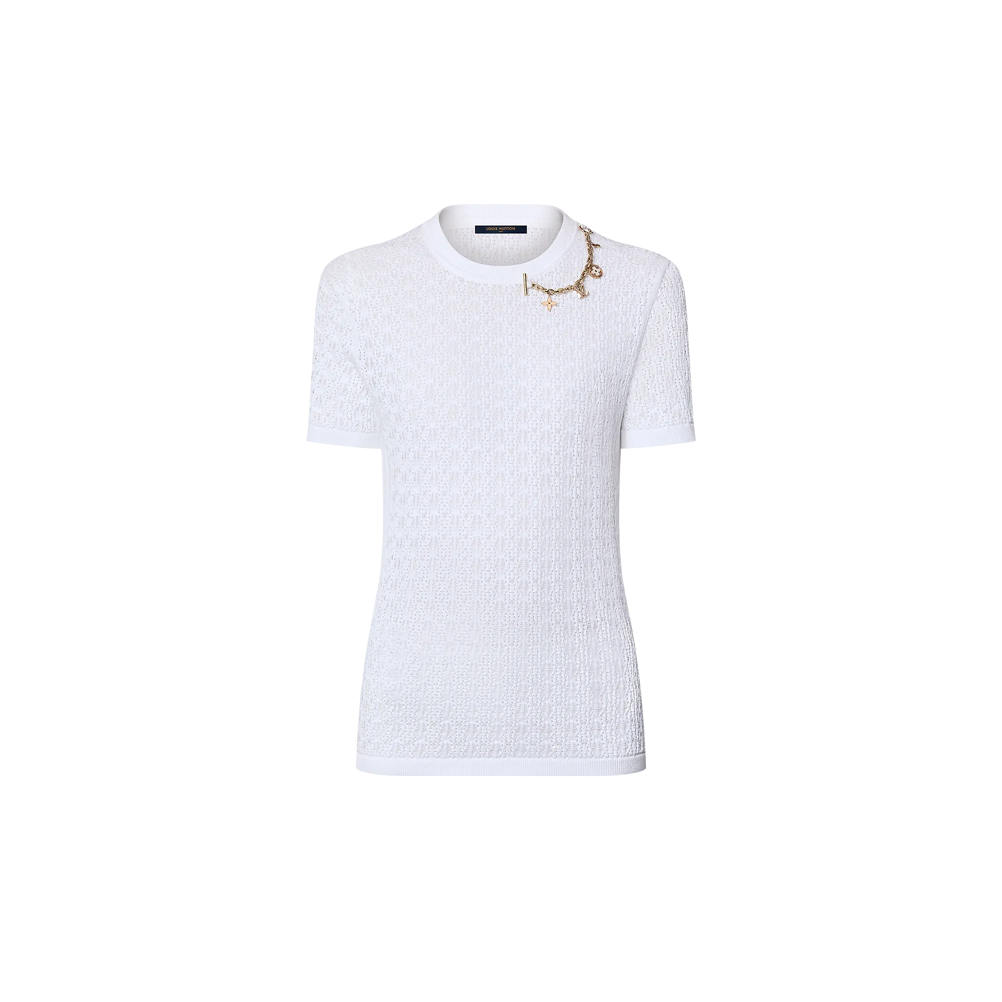 Louis Vuitton Lace Knit Charm T - Shirt - Women - Ready - to - Wear 1AFZLA Milk White