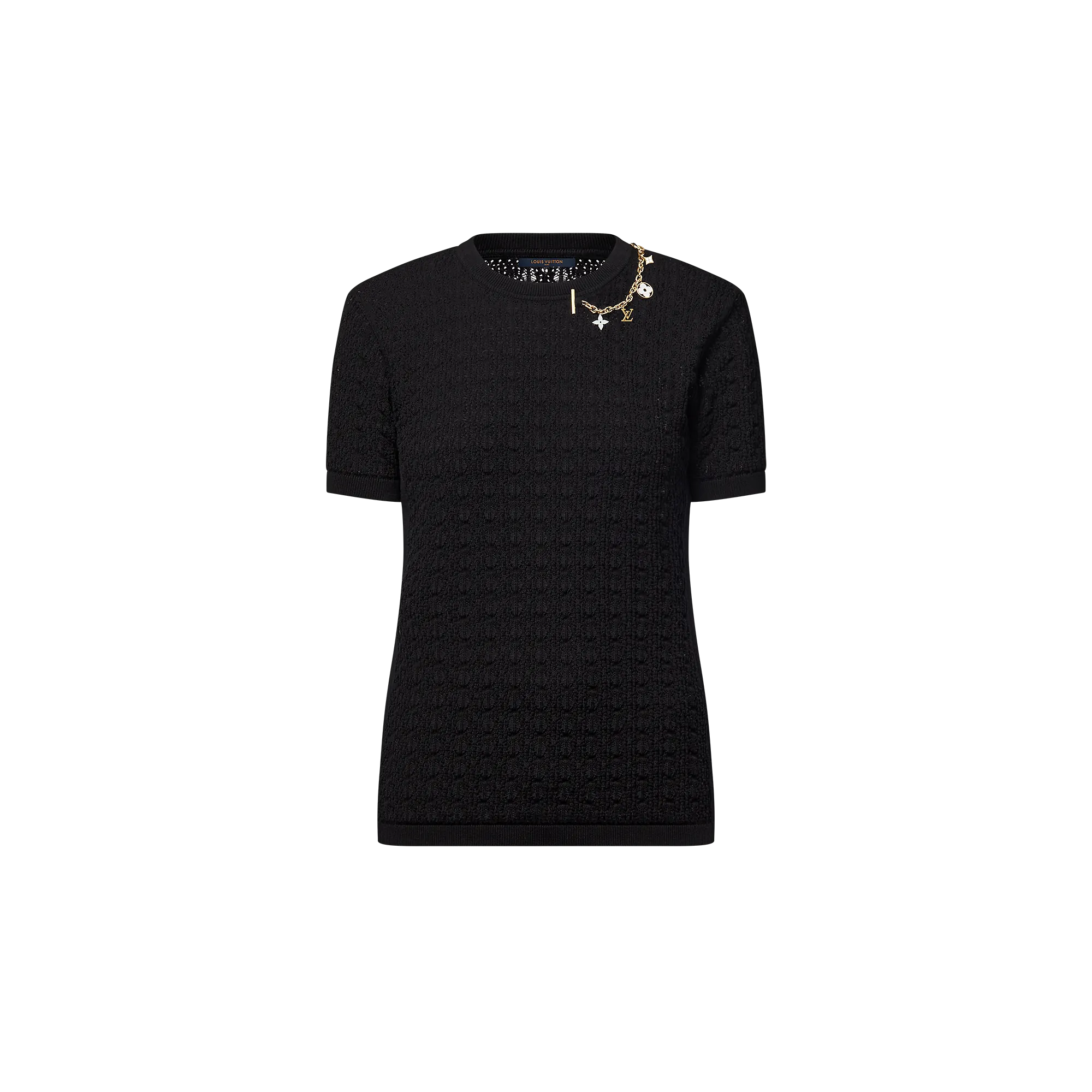 Louis Vuitton Lace Knit Charm T - Shirt - Women - Ready - to - Wear 1AFZLV Black