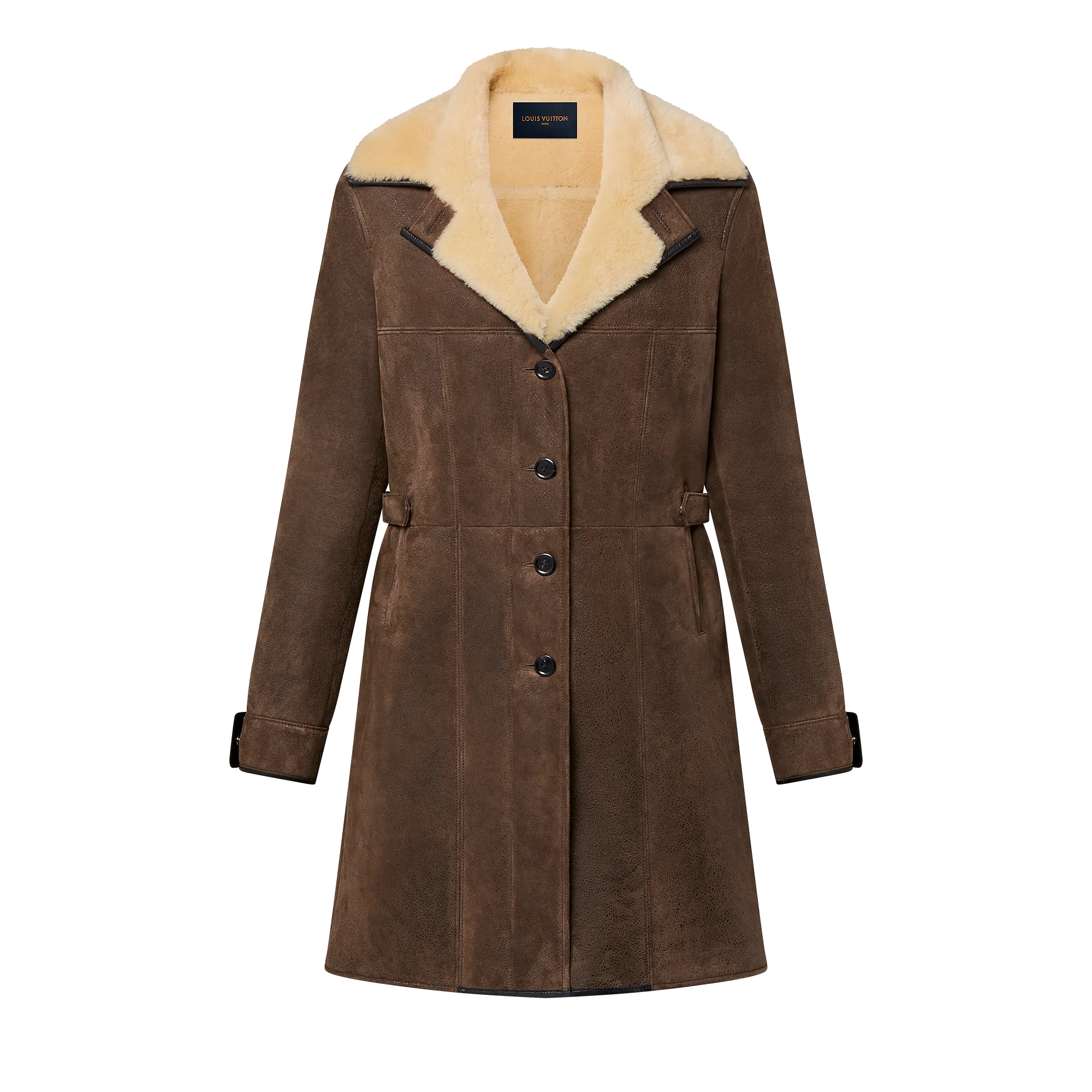 Louis Vuitton Button - Up Shearling Coat - Women - Ready - to - Wear 1AGABB