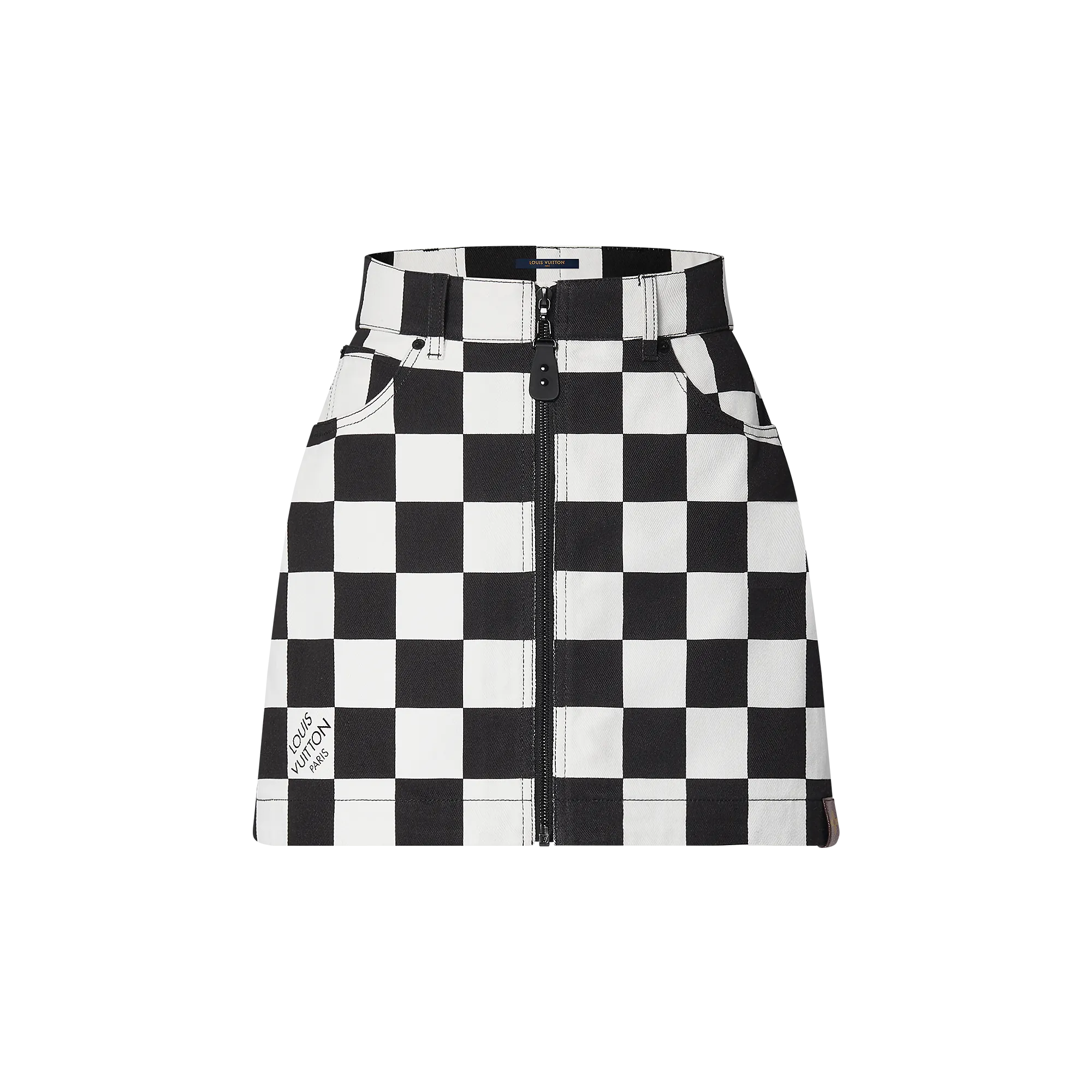Louis Vuitton Damier Denim Mini Skirt - Women - Ready - to - Wear 1AGACC