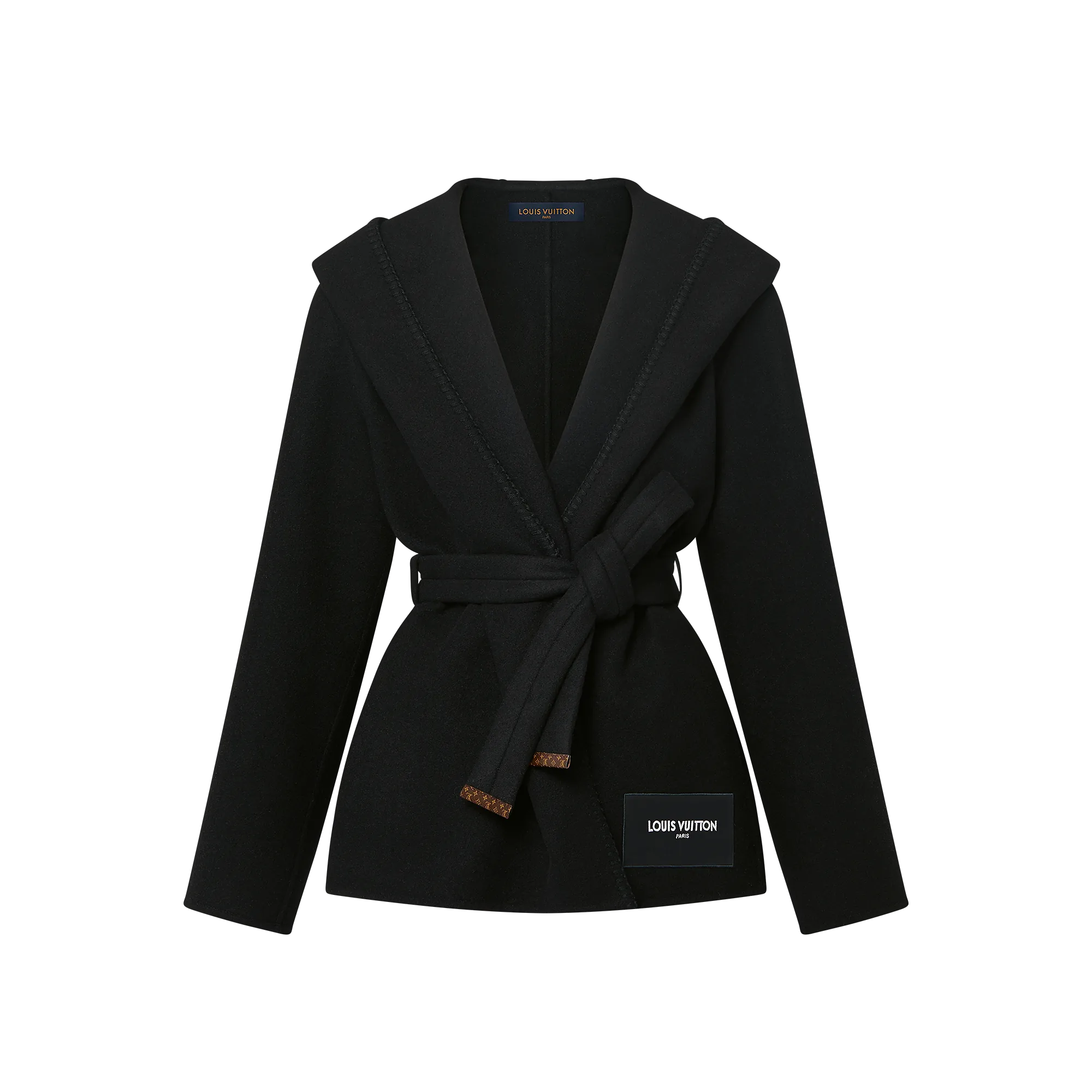 Louis Vuitton Signature Short Hooded Wrap Coat - Women - Ready - to - Wear 1AGAF7