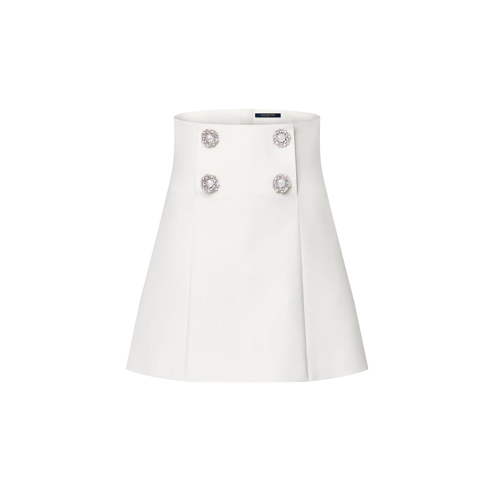 Louis Vuitton Jewel Button Mikado Skirt - Women - Ready - to - Wear 1AGAX7