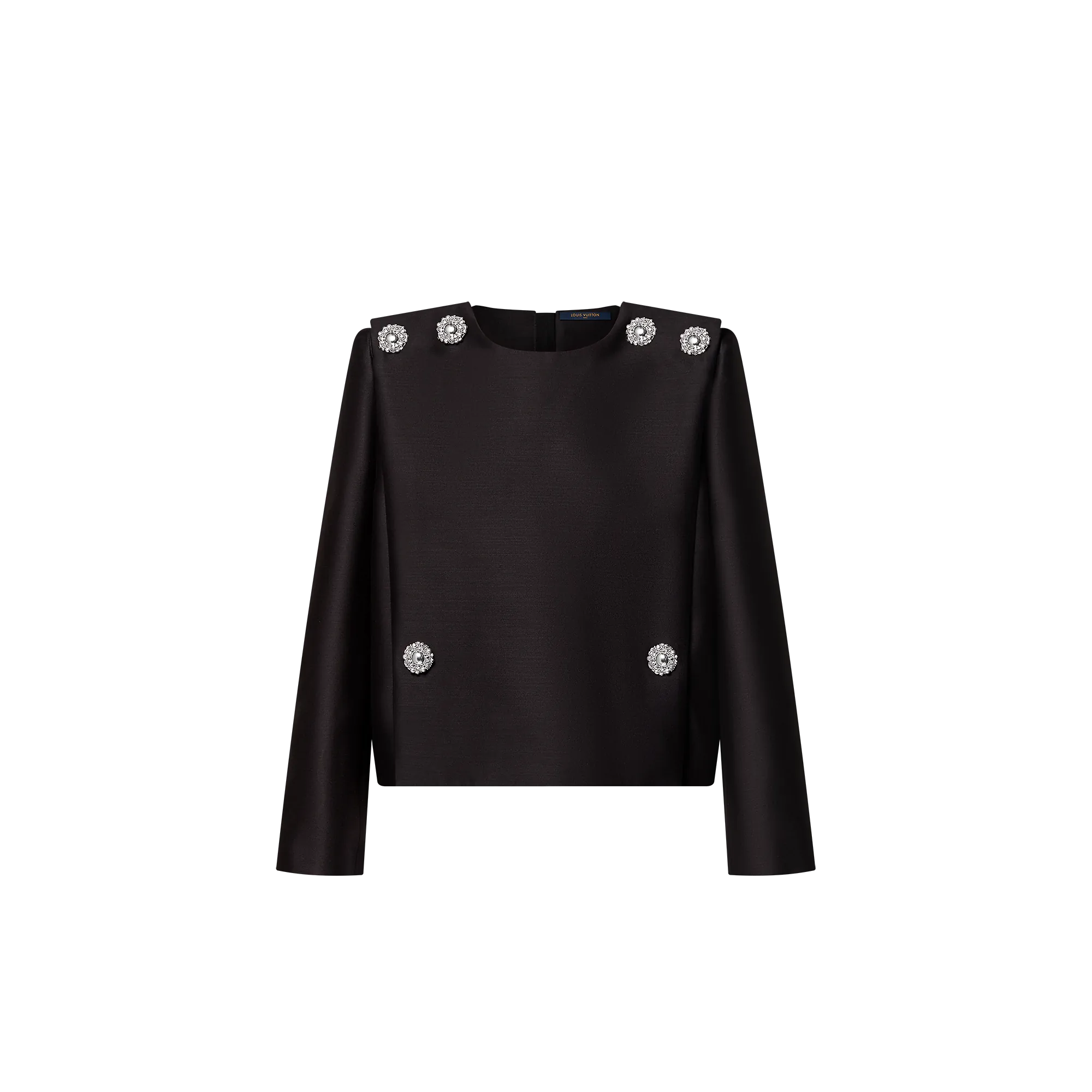 Louis Vuitton Jewel Button Mikado Blouse - Women - Ready - to - Wear 1AGAXN