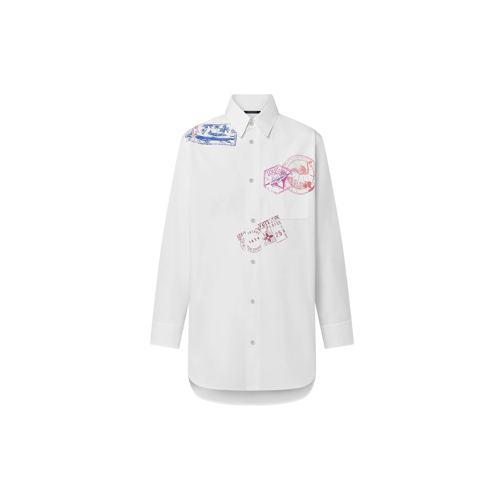 Louis Vuitton Travel Stamp Long Shirt - Women - Ready - to - Wear 1AGAZ6