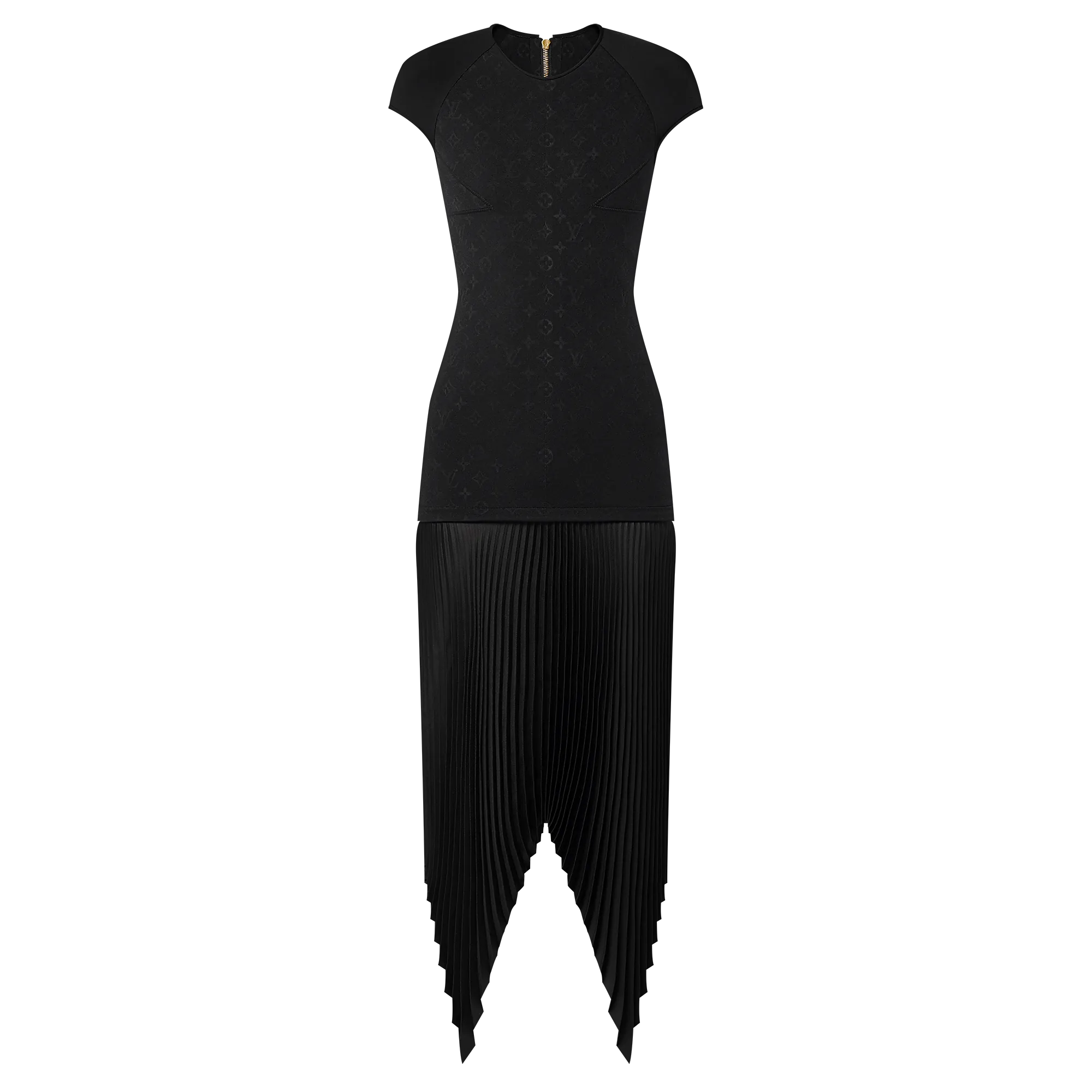 Louis Vuitton Embossed Monogram Pleated Dress - Women - Ready - to - Wear 1AGBDZ