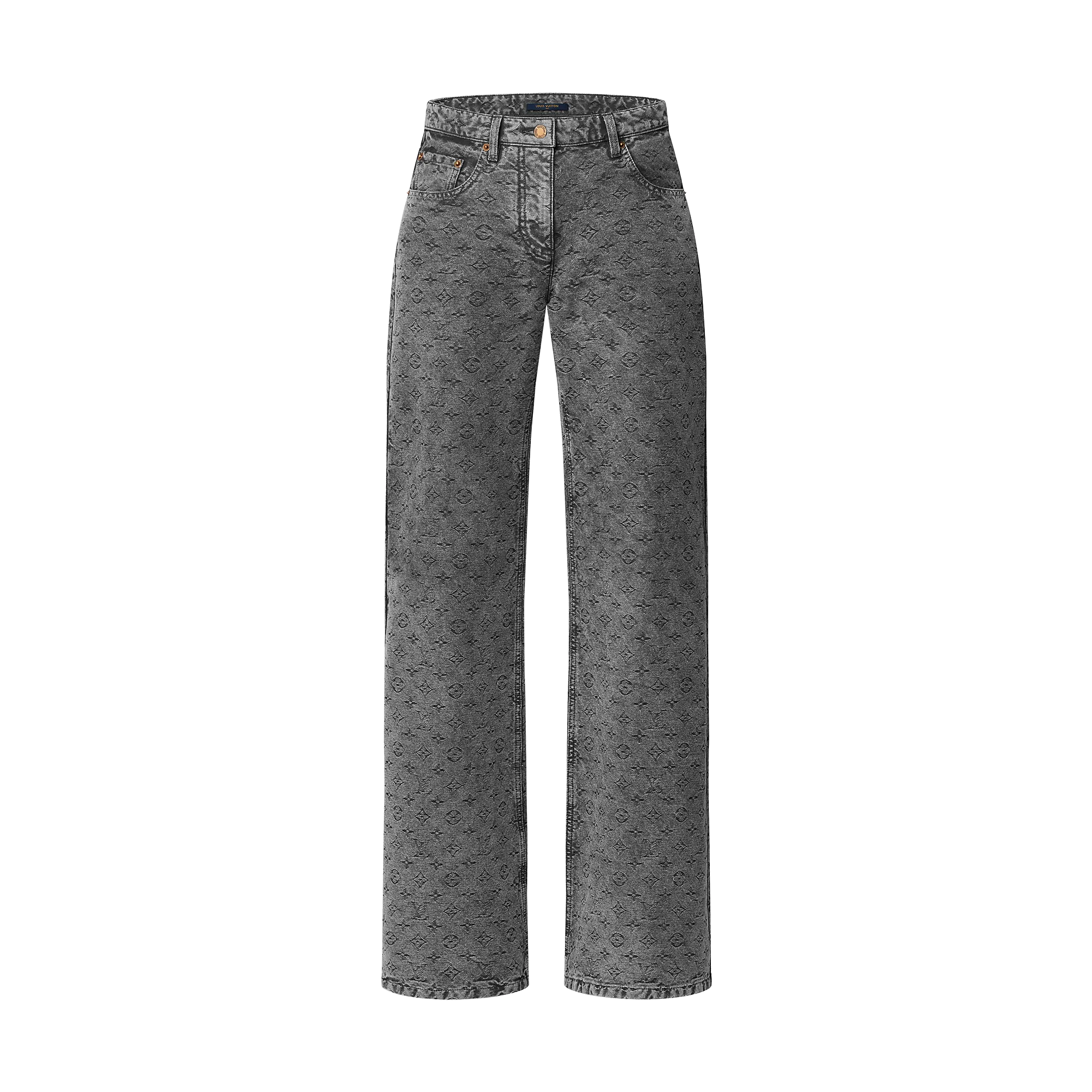 Louis Vuitton Vintage - Effect Monogram Flared Jeans - Women - Ready - to - Wear 1AGBK6