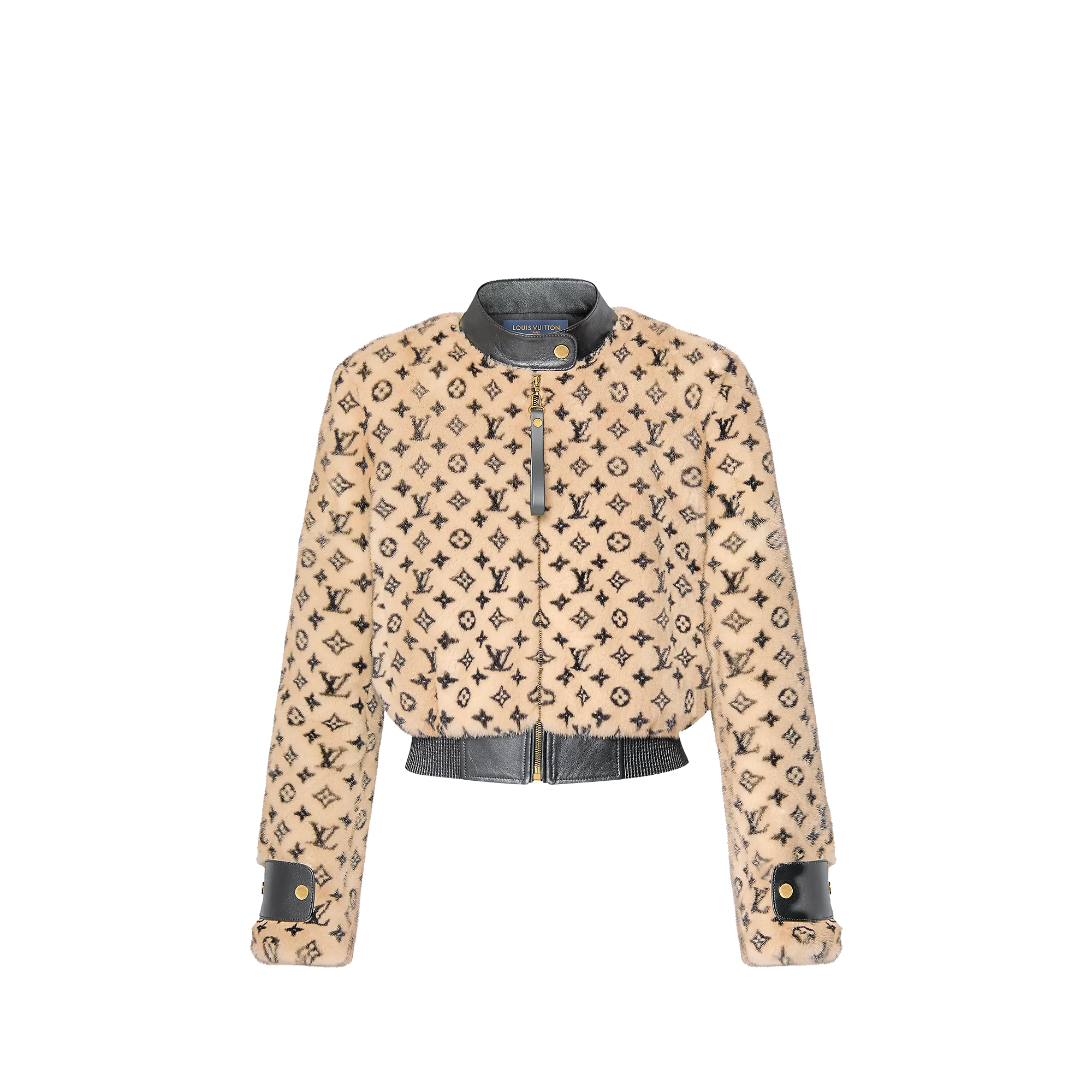 Louis Vuitton Monogram Mink Bomber Jacket - Women - Ready - to - Wear 1AGBKE