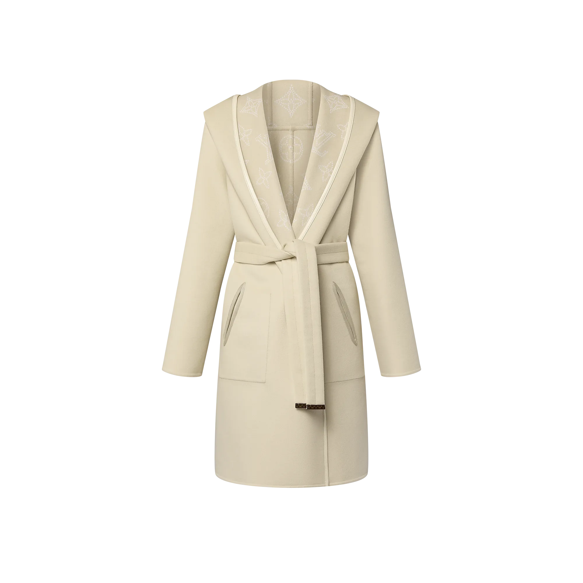 Louis Vuitton Reversible Signature Hooded Wrap Coat - Women - Ready - to - Wear 1AGBQB