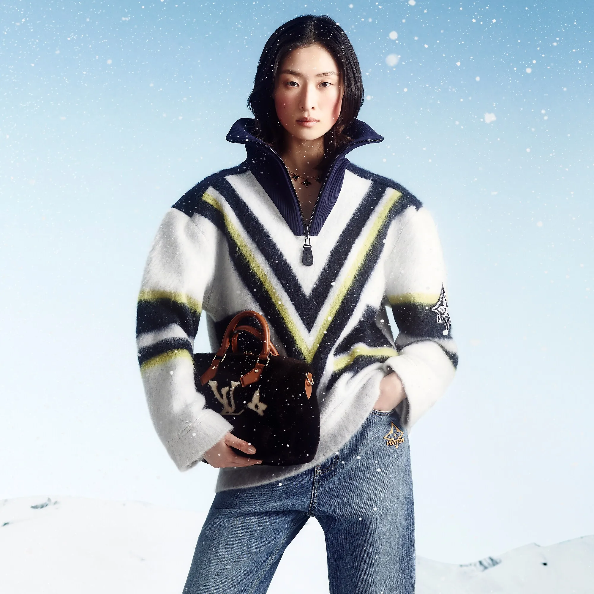 Louis Vuitton Mohair Hockey Stripes Pullover - Women - Ready - to - Wear 1AGBZS