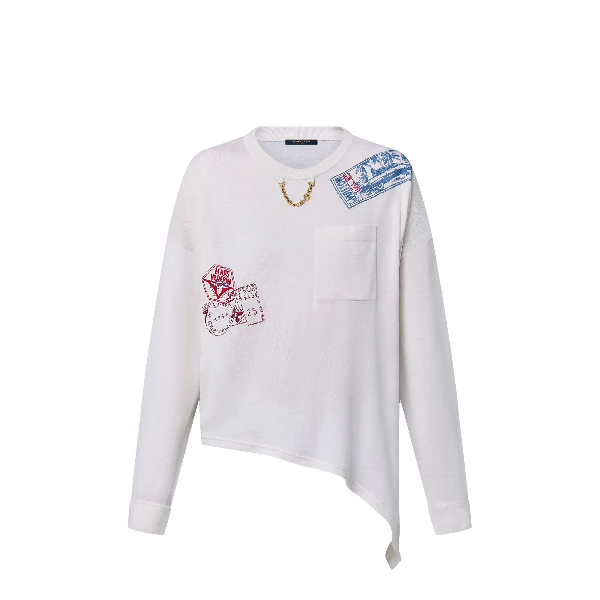 Louis Vuitton Travel Stamp Long - Sleeved Top - Women - Ready - to - Wear 1AGCDQ