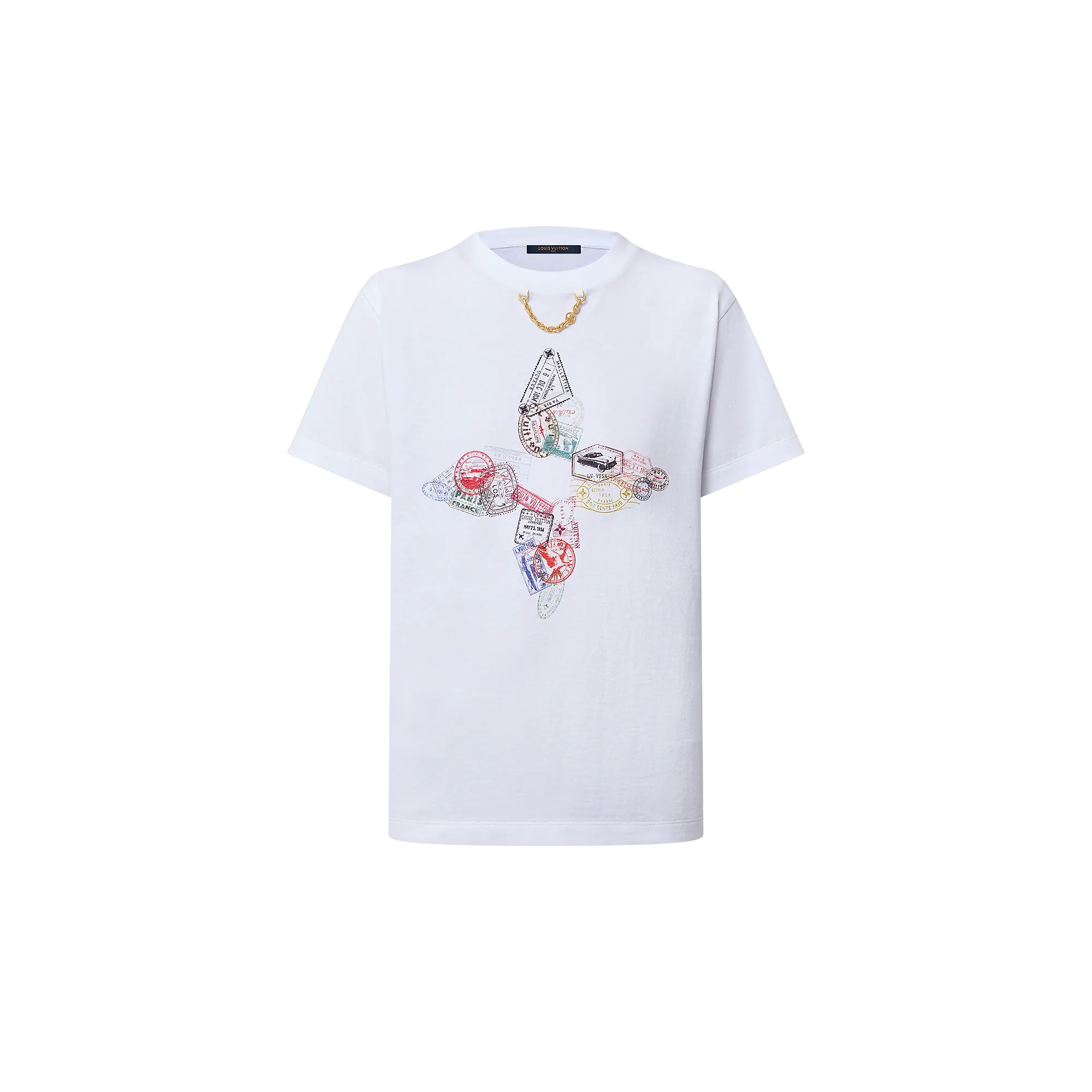 Louis Vuitton Travel Stamp Flower T - Shirt - Women - Ready - to - Wear 1AGDCW