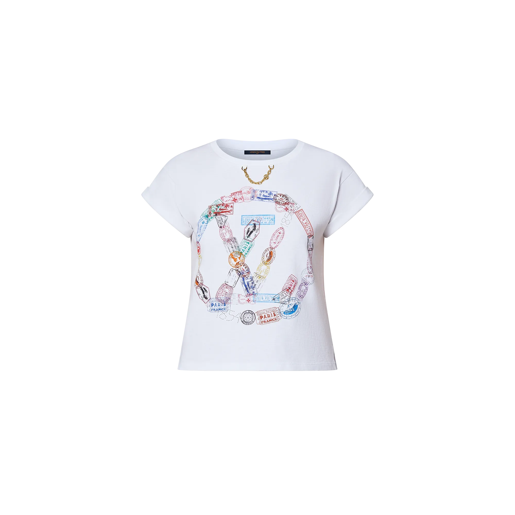 Louis Vuitton Travel Stamp LV Circle T - Shirt - Women - Ready - to - Wear 1AGDH1