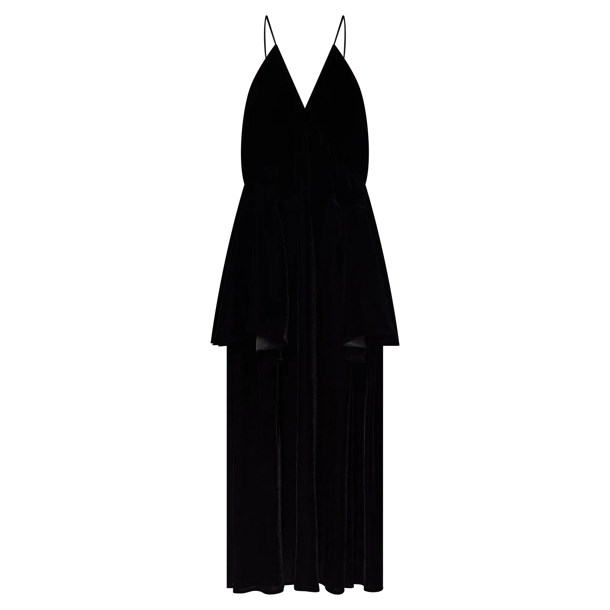 Louis Vuitton Tiered V - Neck Gown - Women - Ready - to - Wear 1AGEAH