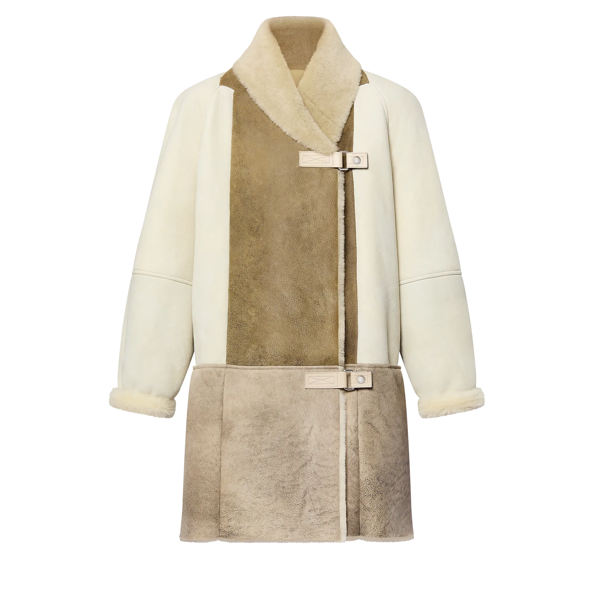 Louis Vuitton Patchwork Shearling Coat - Women - Ready - to - Wear 1AGEX5