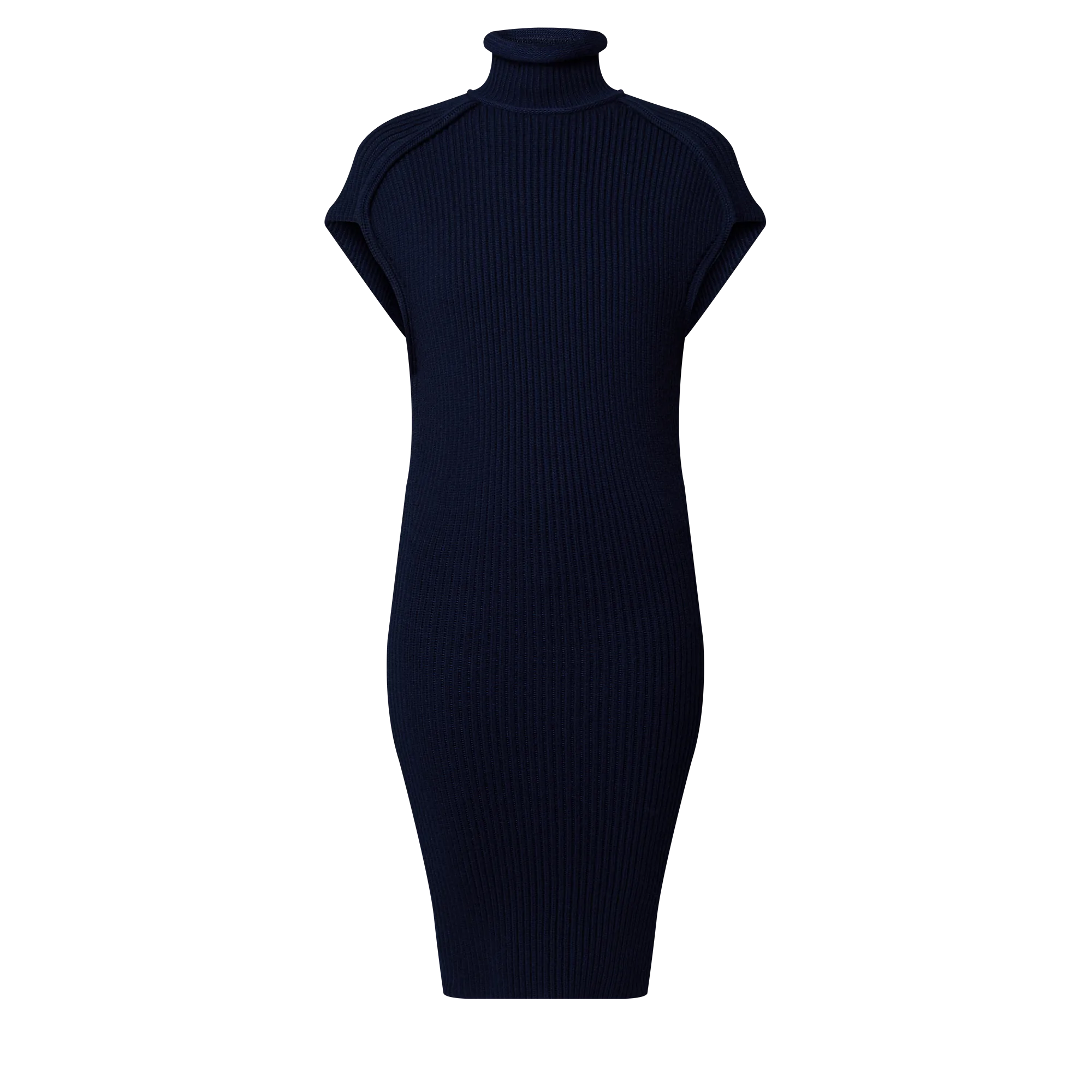 Louis Vuitton Roll Neck Ribbed Knit Dress - Women - Ready - to - Wear 1AGG88