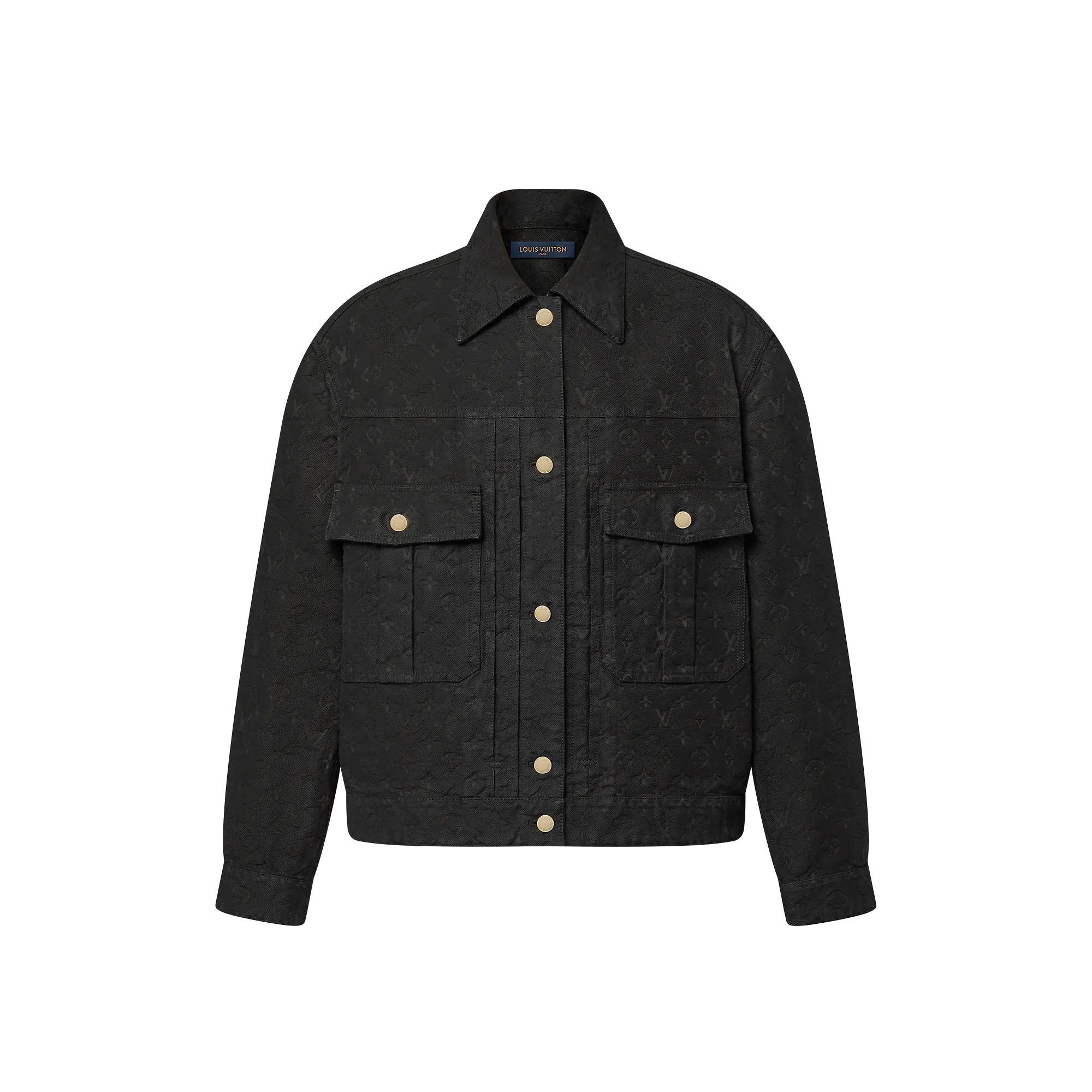 Louis Vuitton Monogram Jacquard Denim Jacket - Women - Ready - to - Wear 1AGHDB