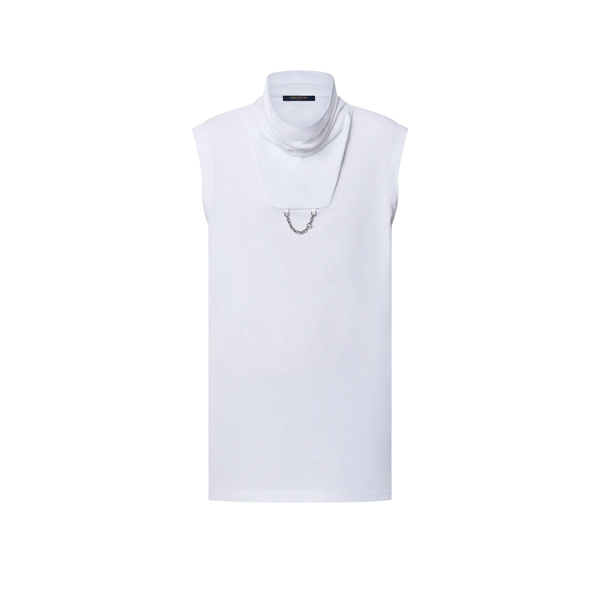 Louis Vuitton High Neck Shoulder T - Shirt - Women - Ready - to - Wear 1AGHEZ Milk White