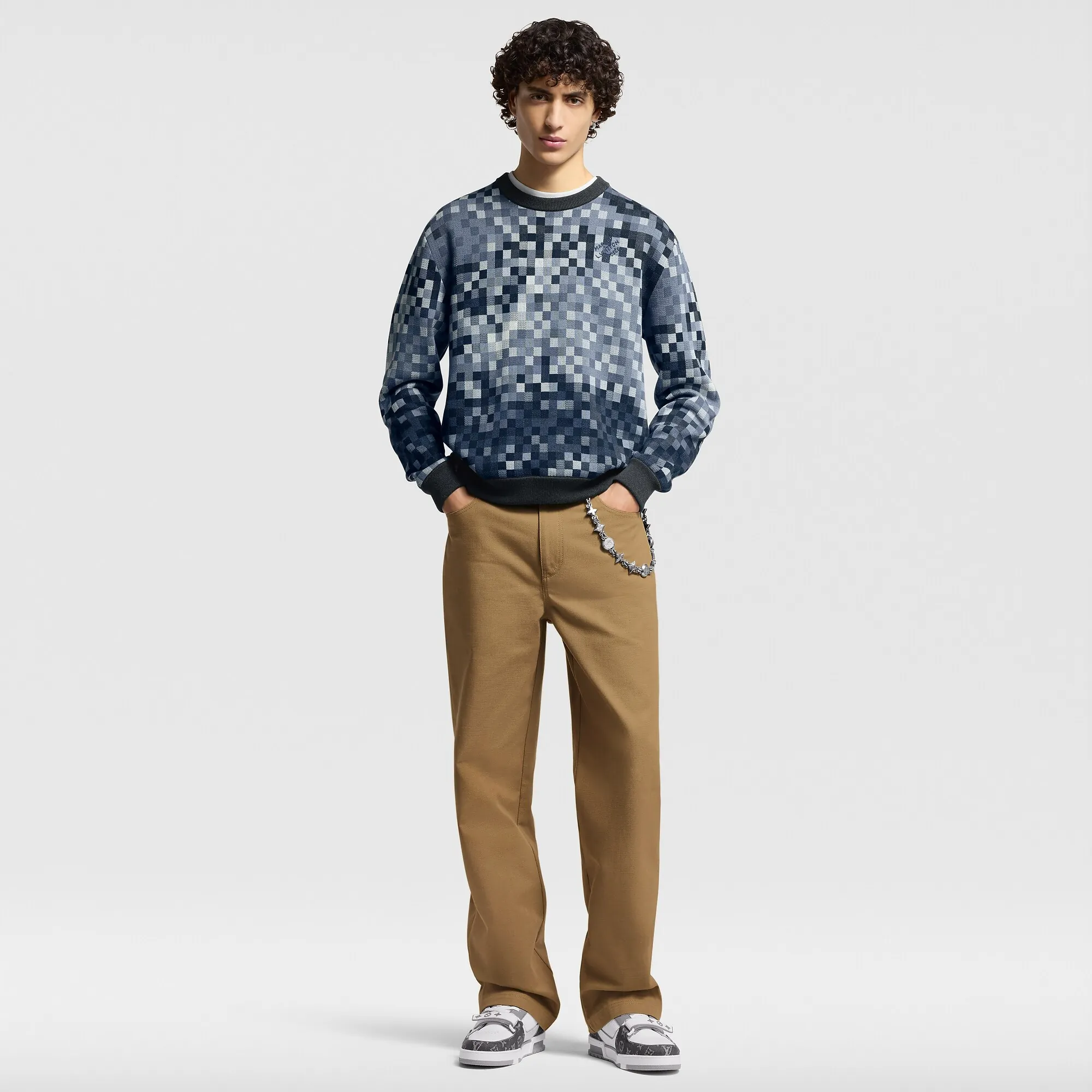 Louis Vuitton LV Vers Damoflage Jacquard Pullover - Women - Ready - to - Wear 1AGHTQ Multicolor