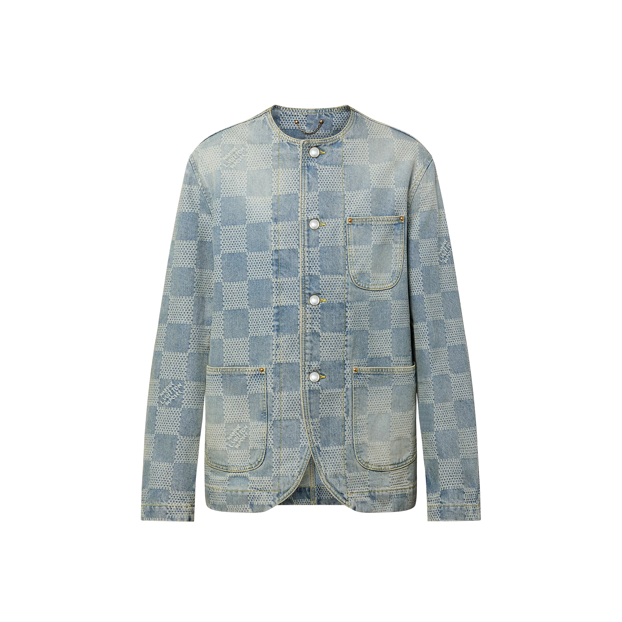 Louis Vuitton Damier Denim 3D Chic Jacket - Men - Ready - to - Wear 1AGHUF