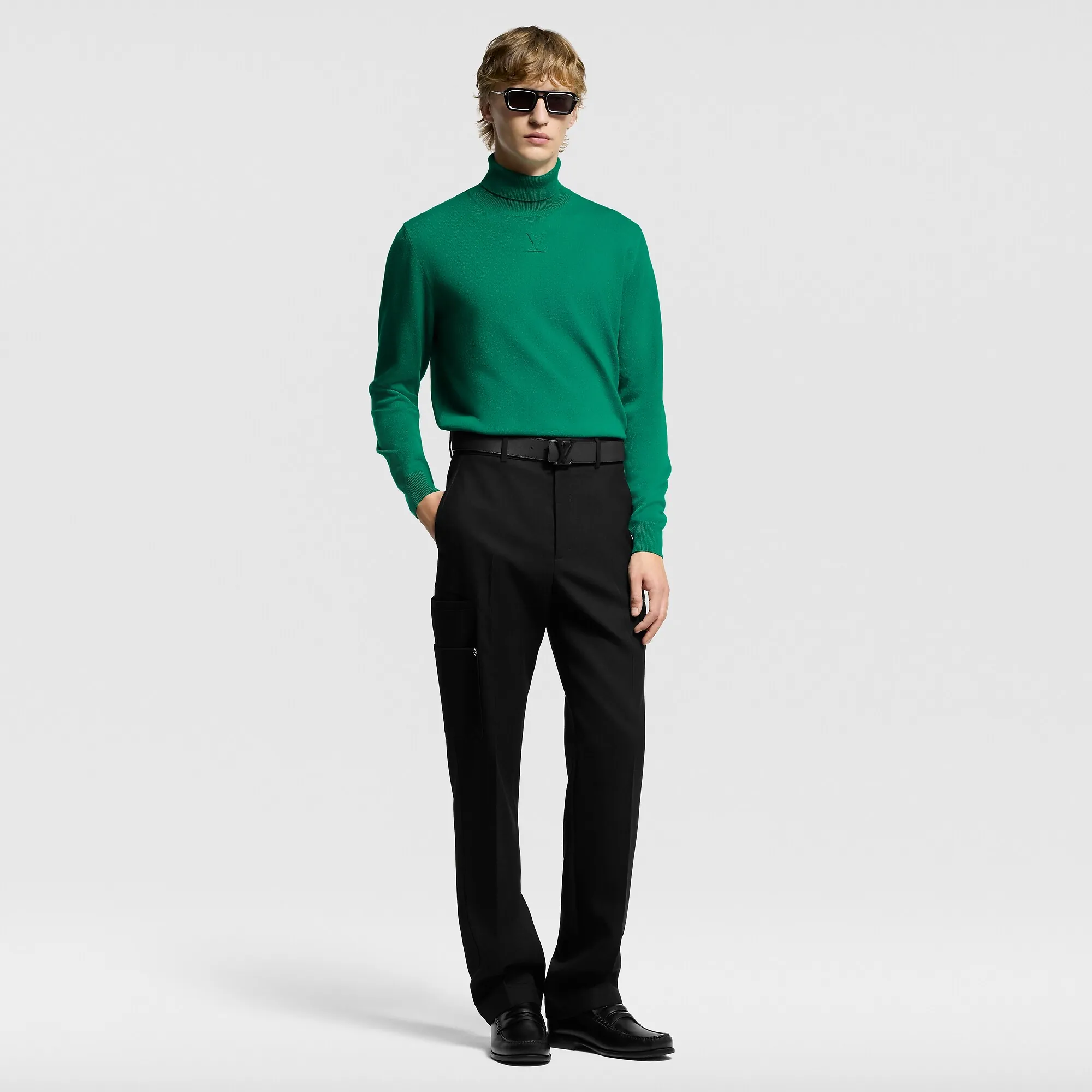 Louis Vuitton LV Embossed Cashmere Turtle Neck - Women - Ready - to - Wear 1AGII3 Borneo Green