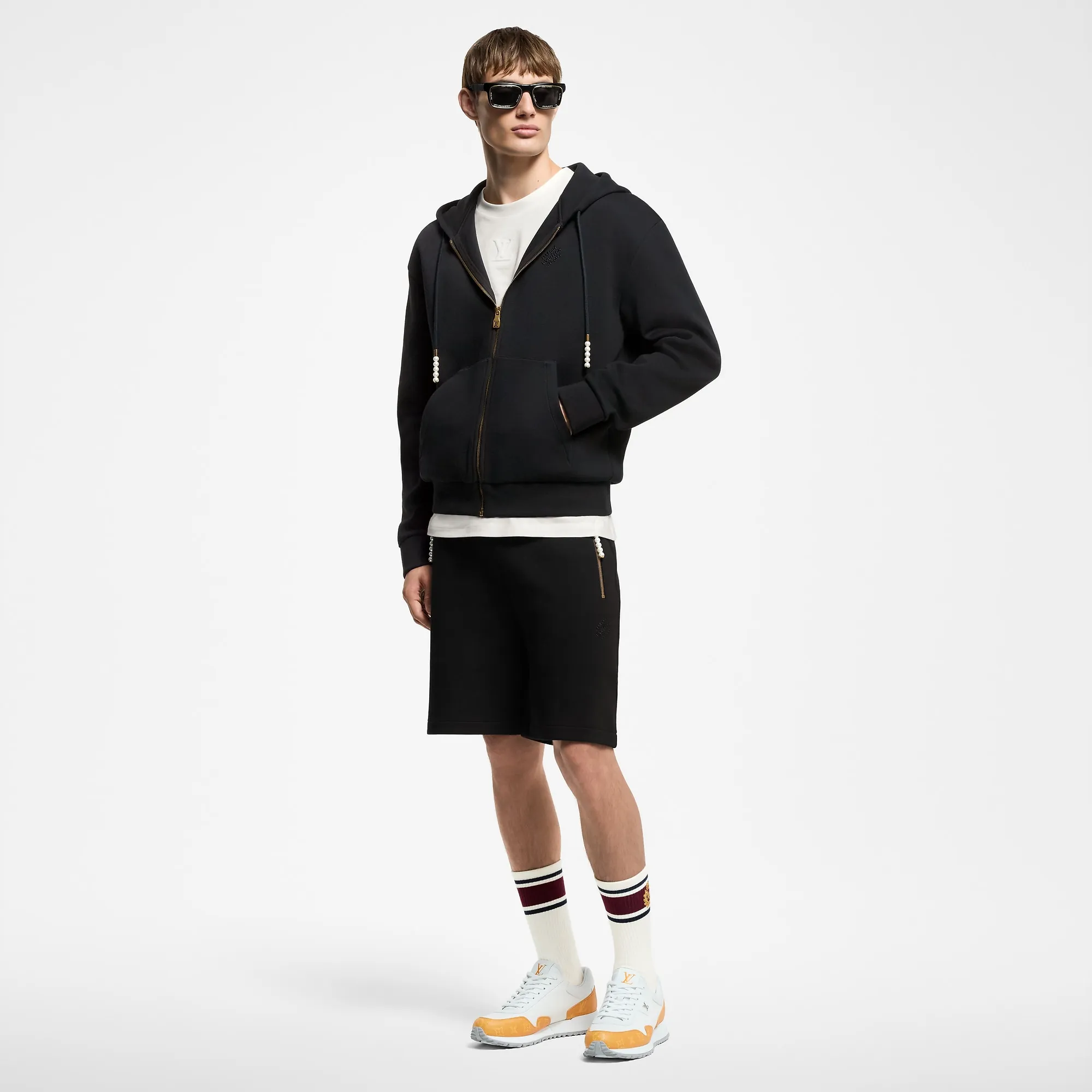 Louis Vuitton Embroidered Zipped Jersey Hoodie - Men - Ready - to - Wear 1AGILP