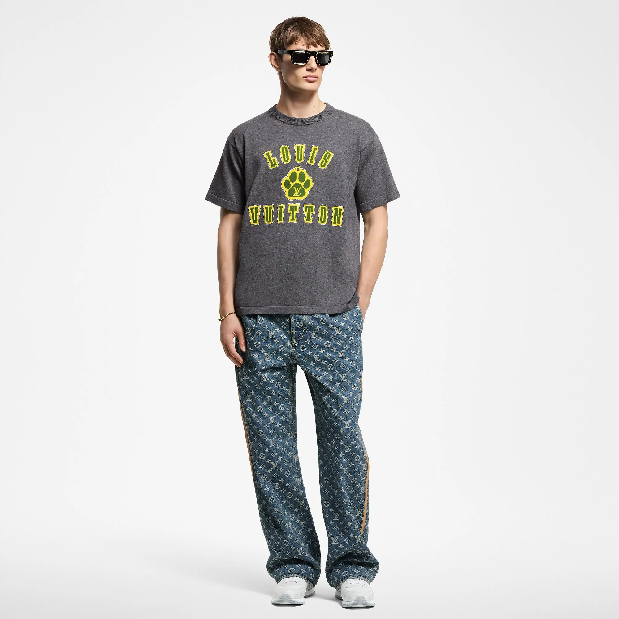 Louis Vuitton Embellished Short - Sleeved Cotton Crewneck - Men - Ready - to - Wear 1AGJSA