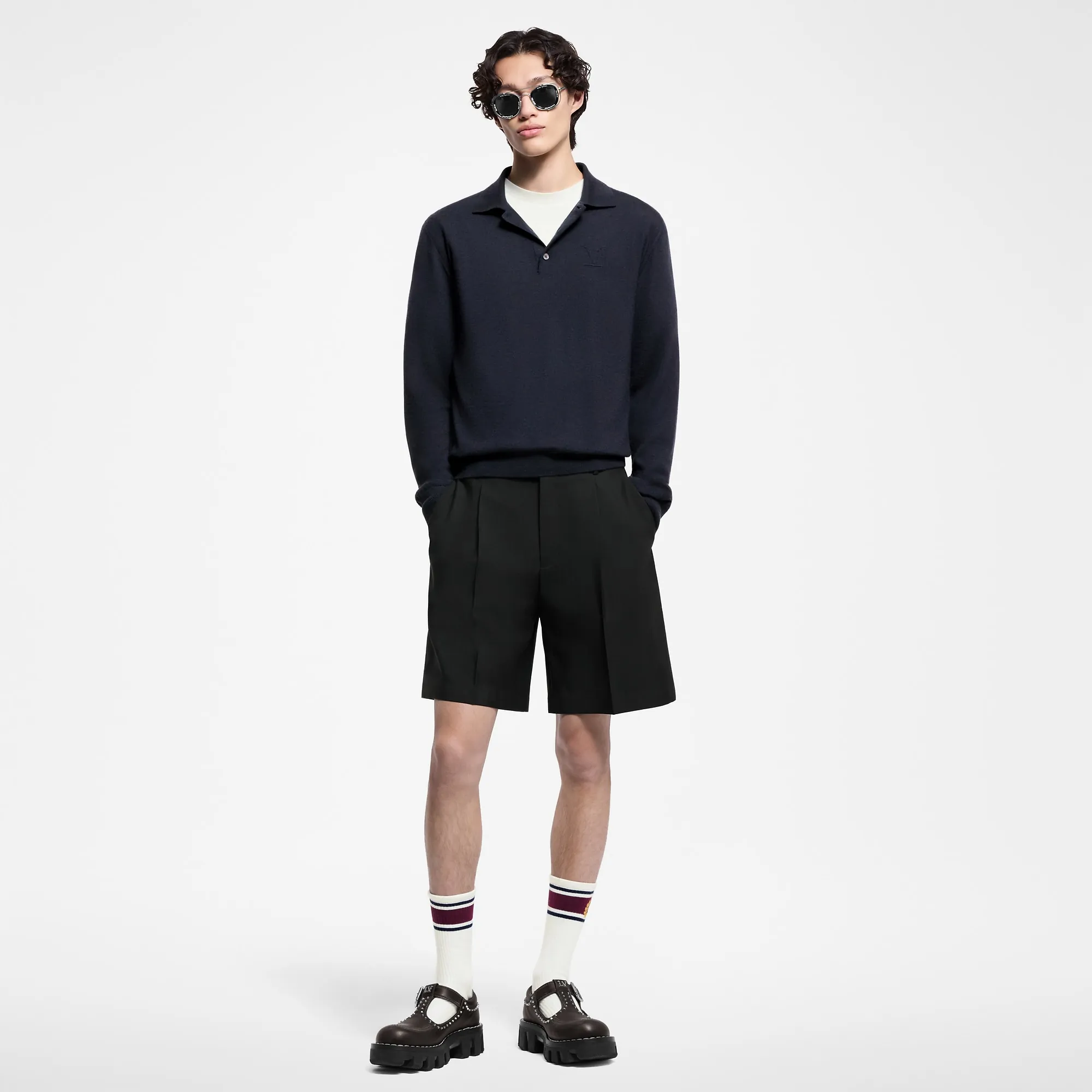 Louis Vuitton Cashmere Long - Sleeved Polo - Men - Ready - to - Wear 1AGJVL