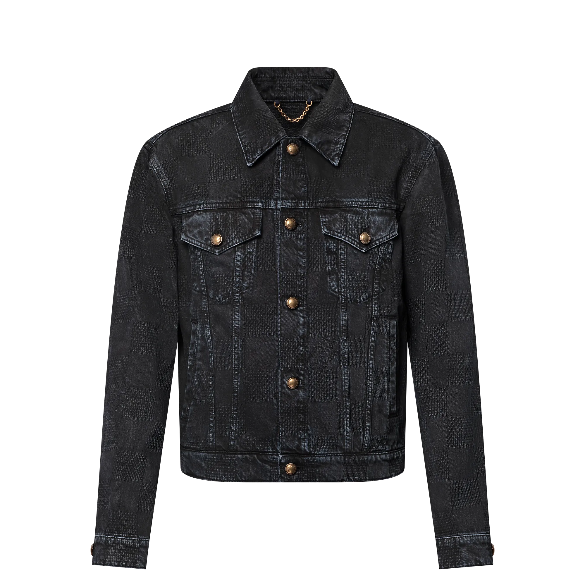 Louis Vuitton 57th Street NYC Damier Denim Trucker Jacket - Men - Ready - to - Wear 1AGKXG