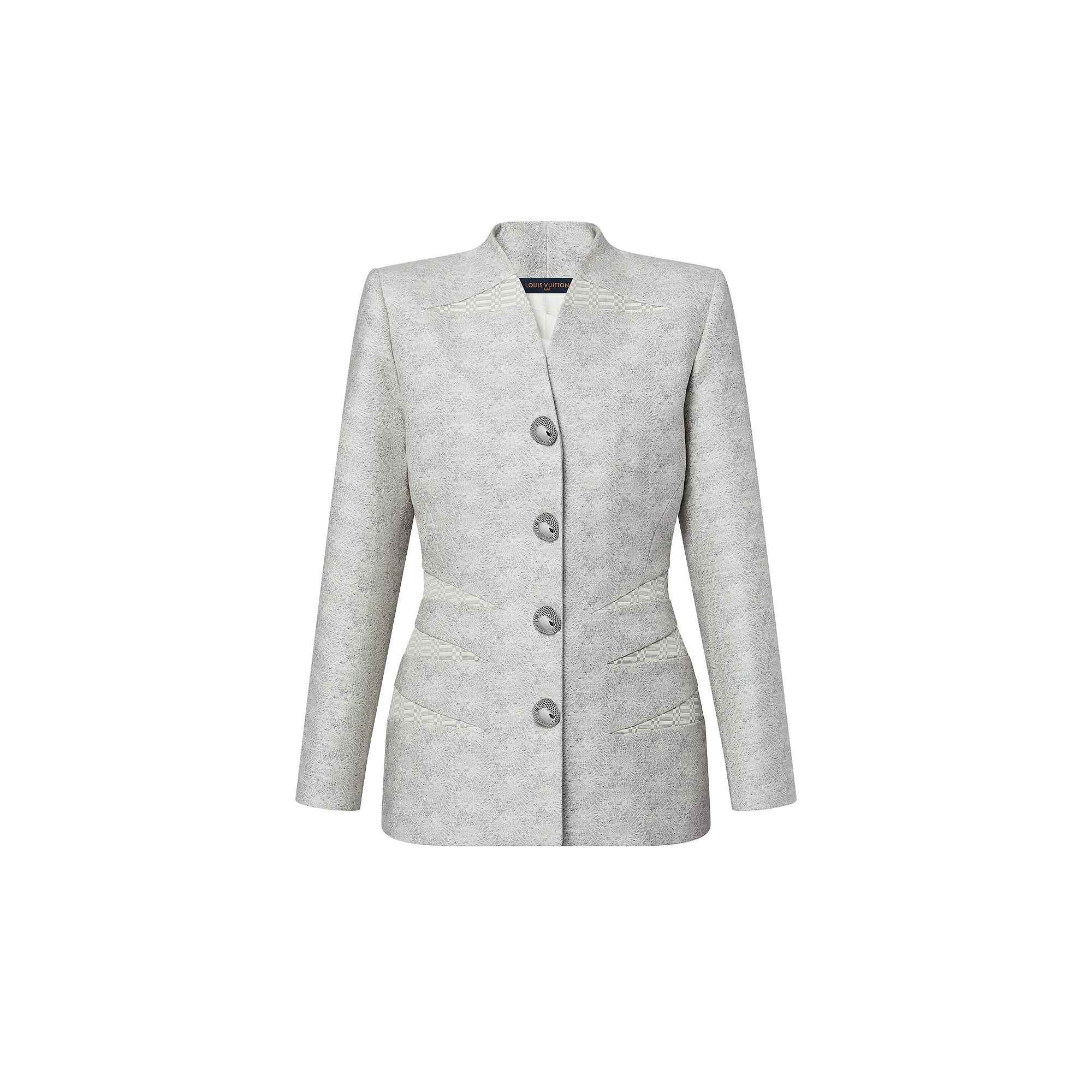 Louis Vuitton Damier Accent Collarless Blazer - Women - Ready - to - Wear 1AGLE6