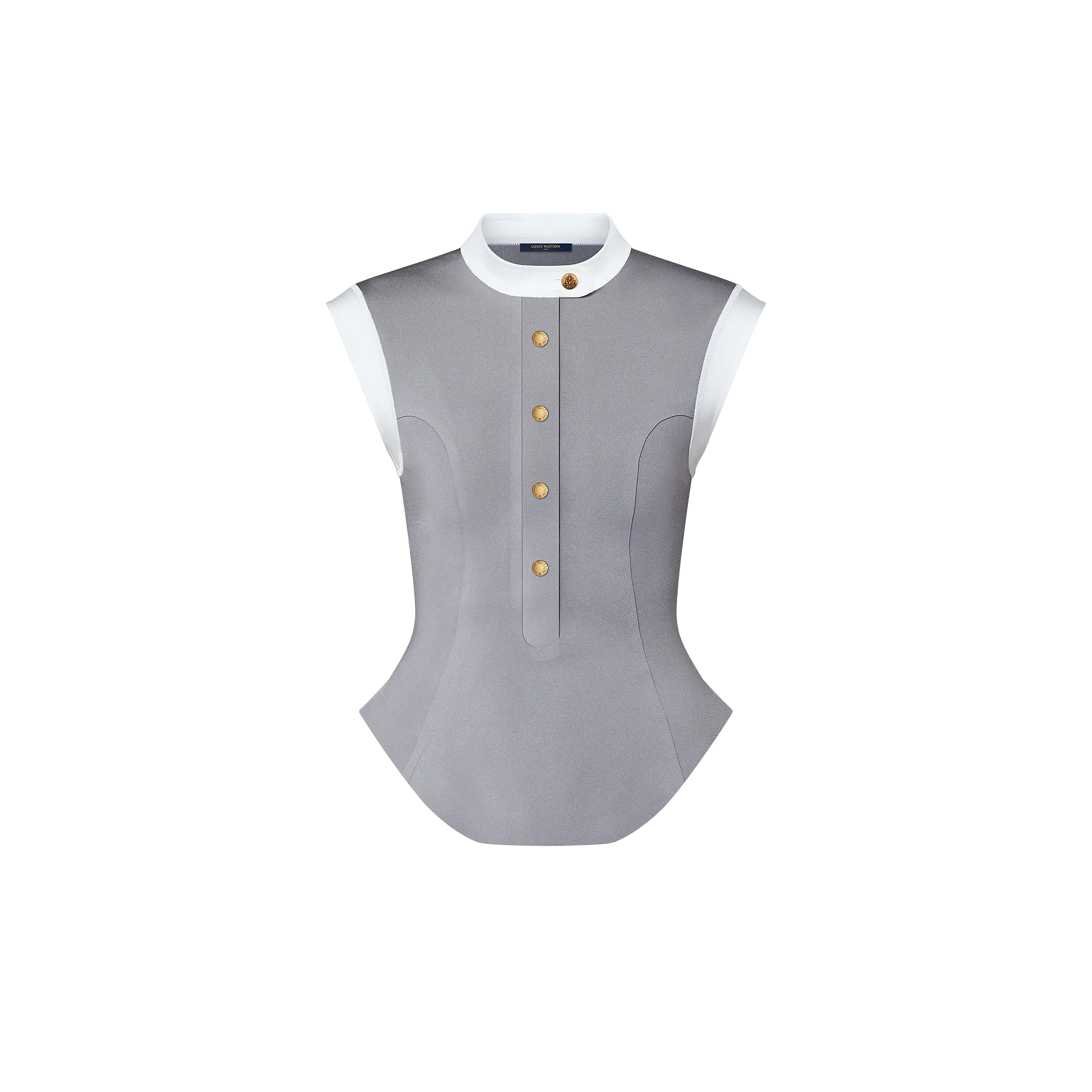 Louis Vuitton Technical Jersey Color - Block Peplum Top - Women - Ready - to - Wear 1AGNQ5