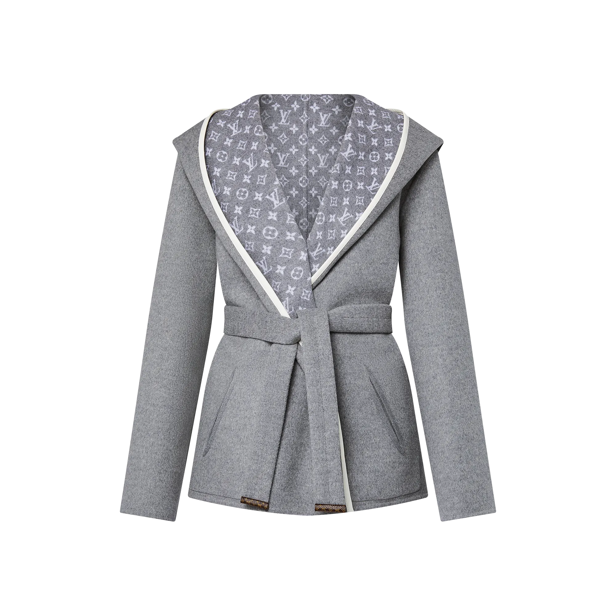 Louis Vuitton Reversible Signature Short Hooded Wrap Coat - Women - Ready - to - Wear 1AGNYG