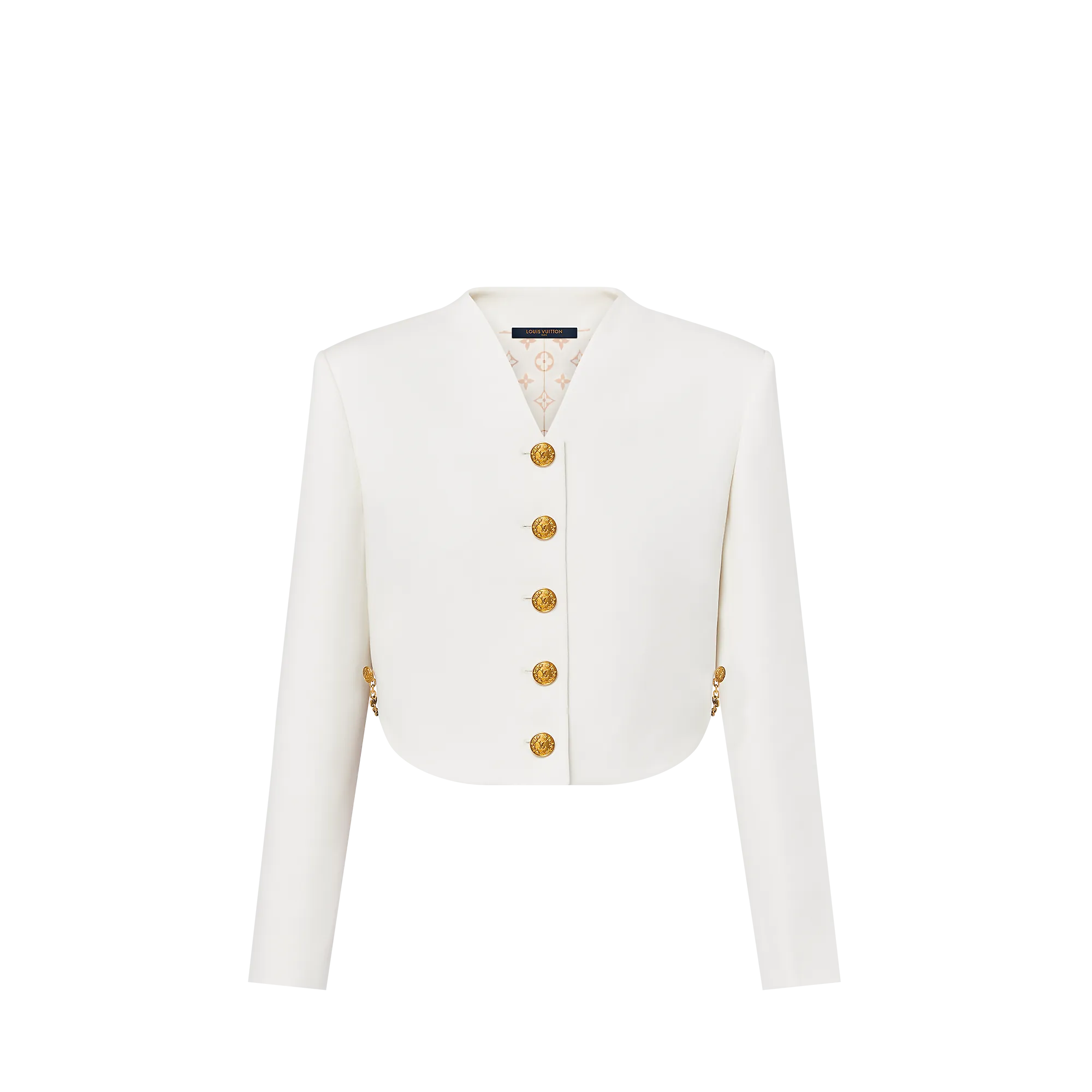 Louis Vuitton Chain Detail Cropped Jacket - Women - Ready - to - Wear 1AGO87