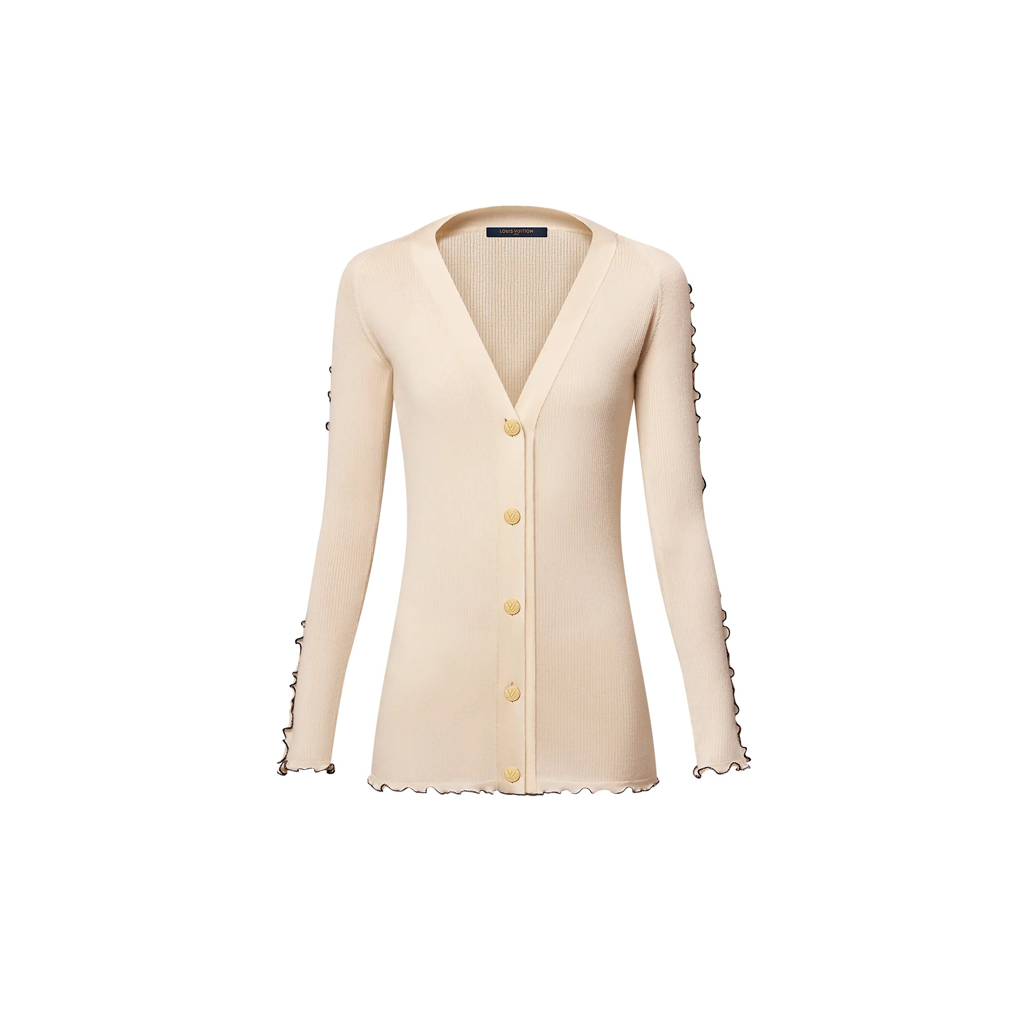 Louis Vuitton Contrastil Frill Cardigan - Women - Ready - to - Wear 1AGS38