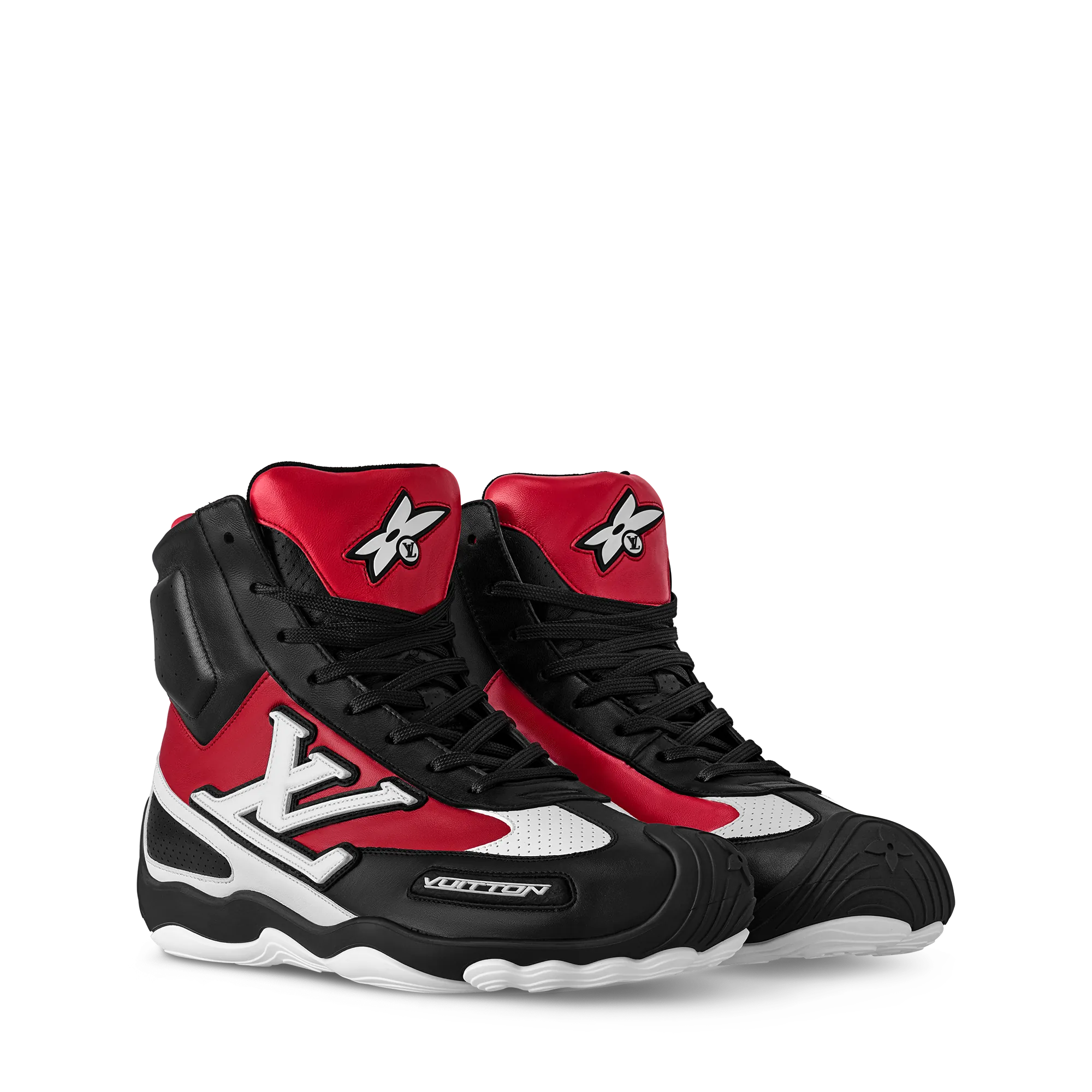 Louis Vuitton LV Footprint Racing High Top Sneaker Calfxx - Men - Shoes 1AHAH0 Red