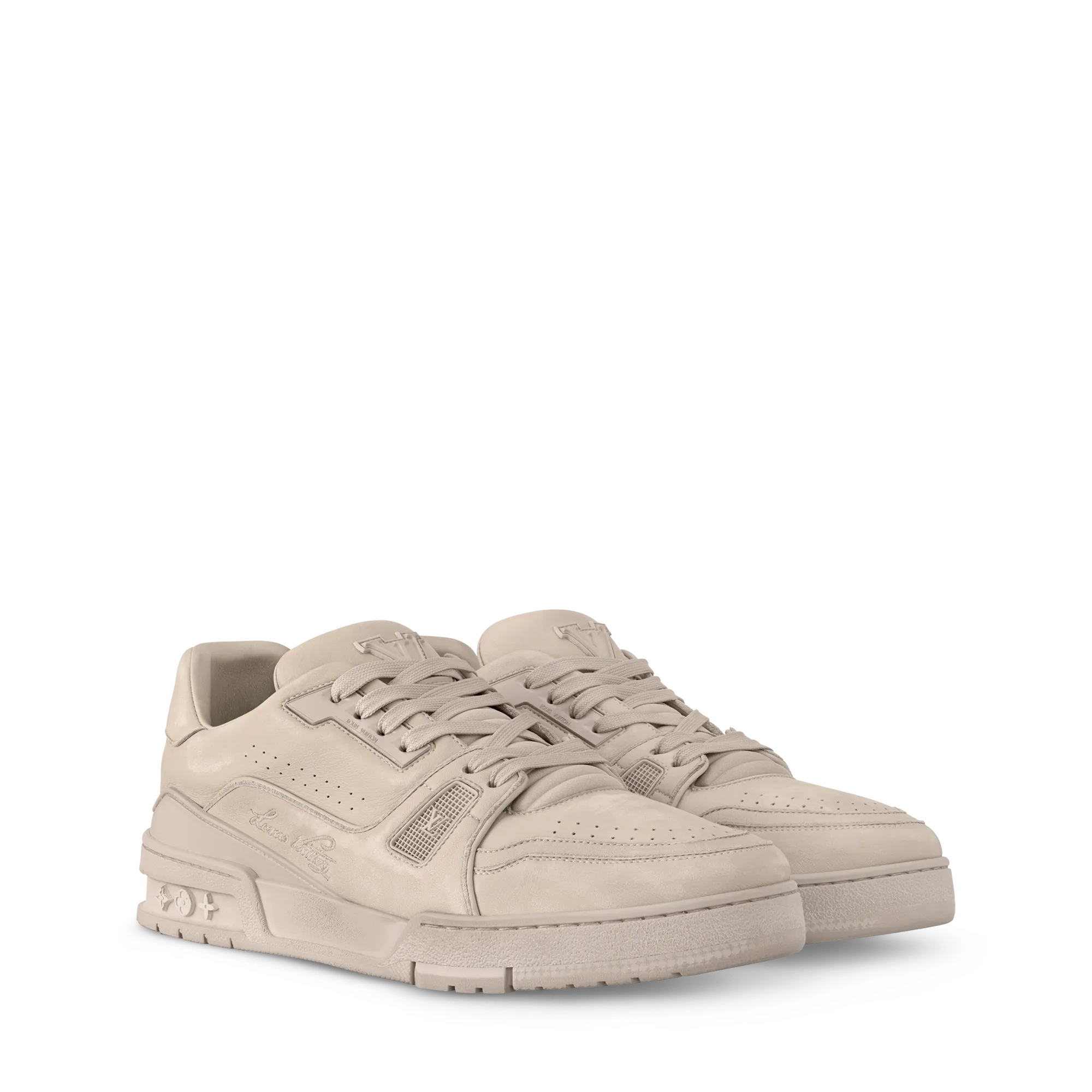 Louis Vuitton LV Trainer Distressed Sneaker Calfxx - Men - Shoes 1AHDAU Beige