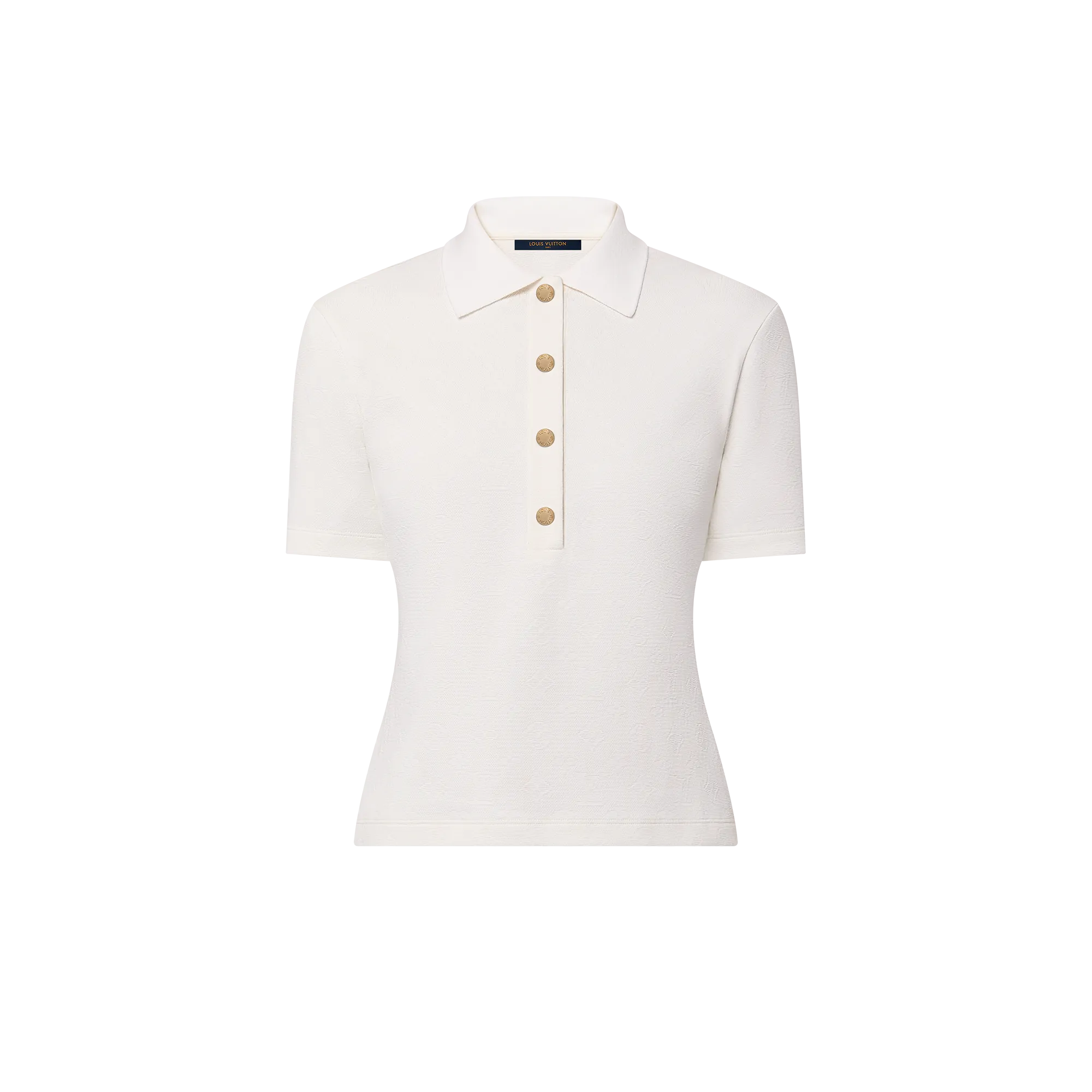 Louis Vuitton Monogram Piqué Polo Top - Women - Ready - to - Wear 1AHUSM White