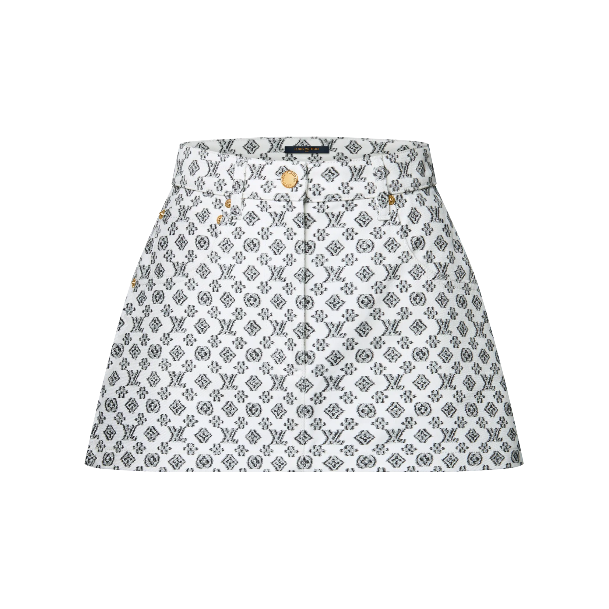 Louis Vuitton Blurry Monogram Mini Skirt - Women - Ready - to - Wear 1AHX06 Black