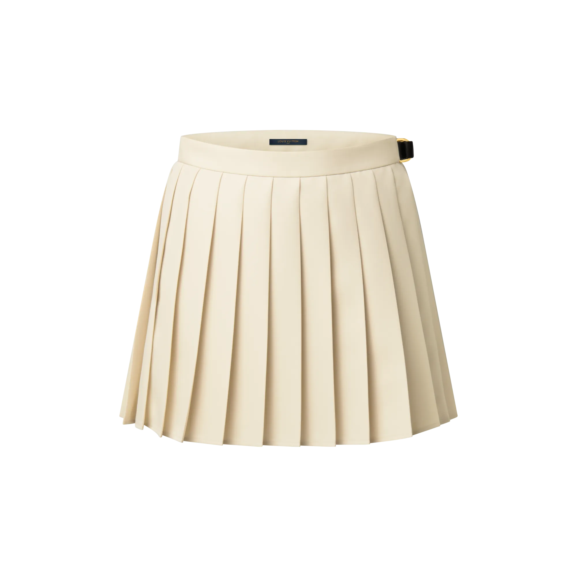 Louis Vuitton Belt Detail Pleated Mini Skirt - Women - Ready - to - Wear 1AHXIW Beige