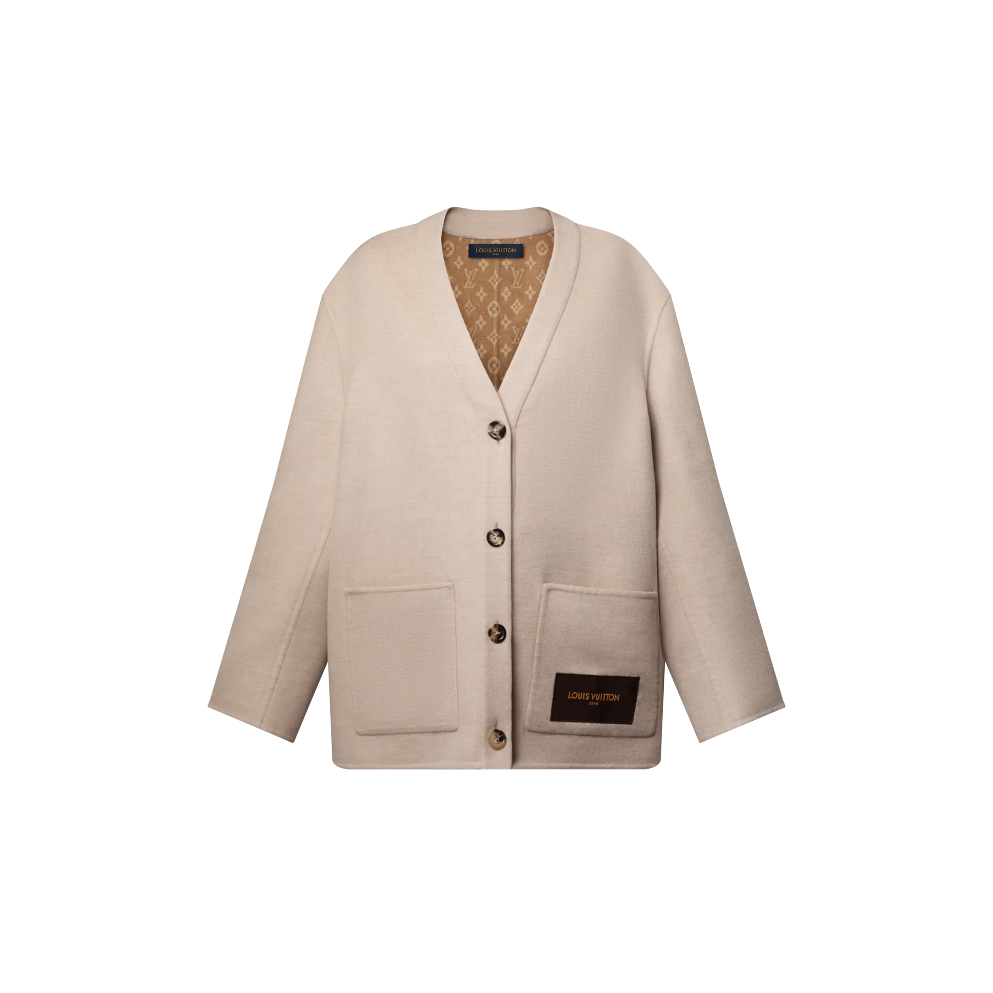 Louis Vuitton Double Face Cardigan - Women - Ready-to-Wear 1AHXW2 Camel Louis Vuitton Double Face Cardigan - Women - Ready-to-Wear 1AHXW2 Camel
