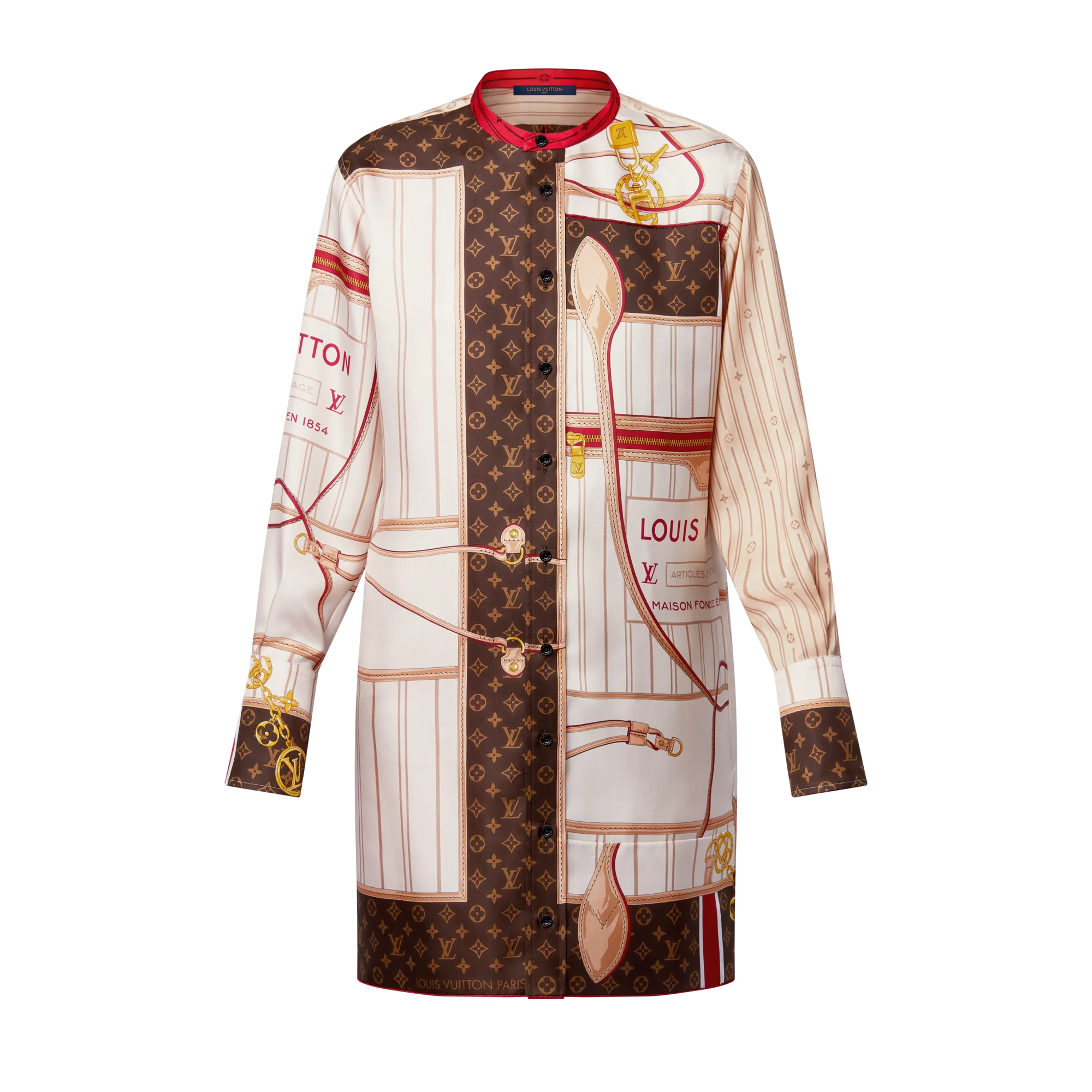 Louis Vuitton Neverfull Foulard Silk Dress - Women - Ready-to-Wear 1AHYDA Multicolor