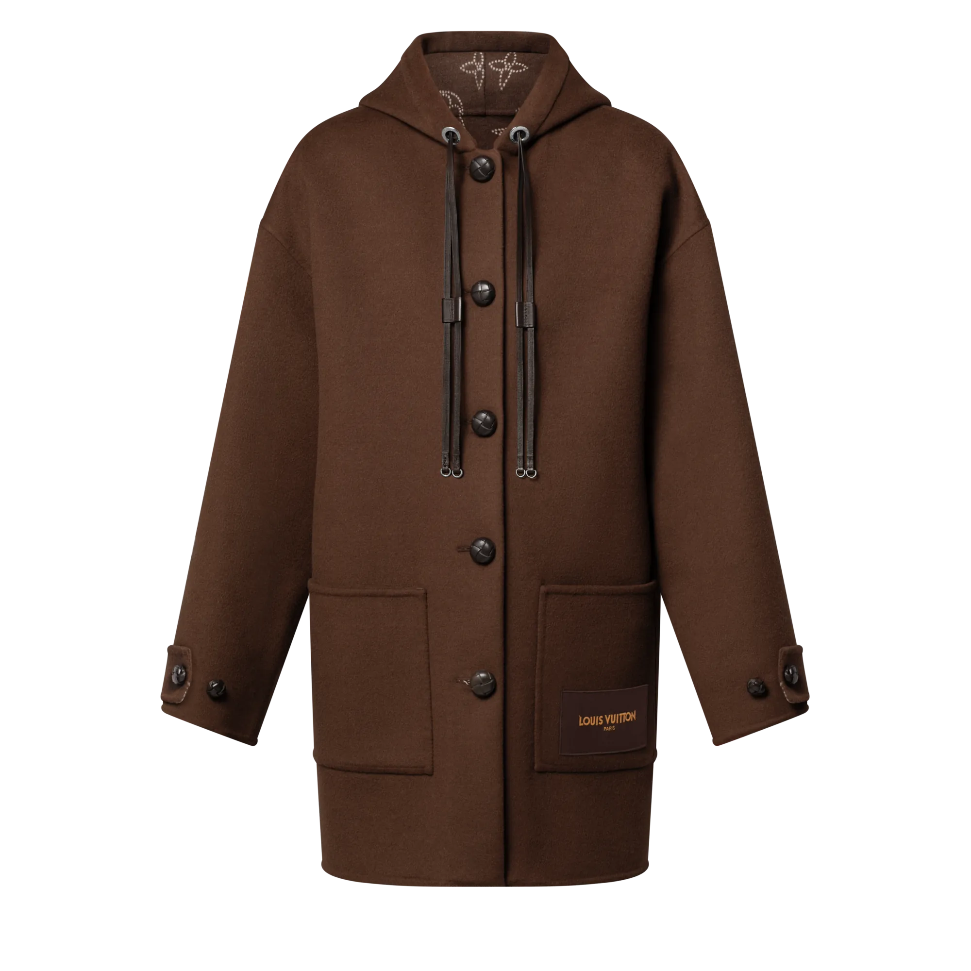 Louis Vuitton Hooded Button - Up Coat - Women - Ready - to - Wear 1AHYF0 Brown