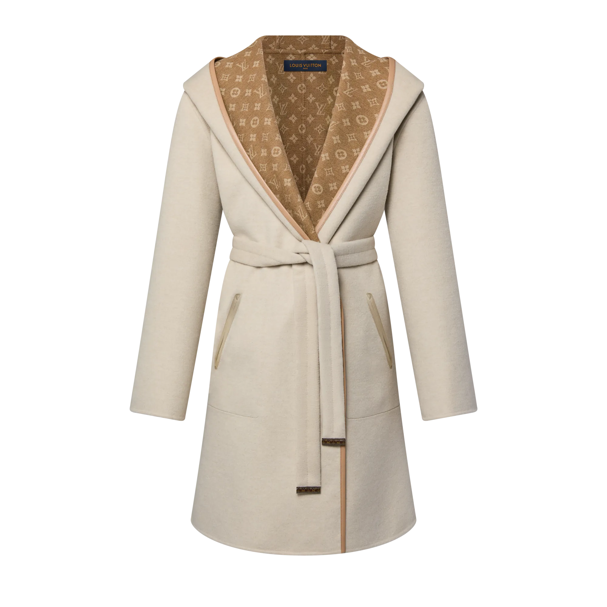 Louis Vuitton Reversible Signature Hooded Wrap Coat - Women - Ready-to-Wear 1AHYHQ Camel