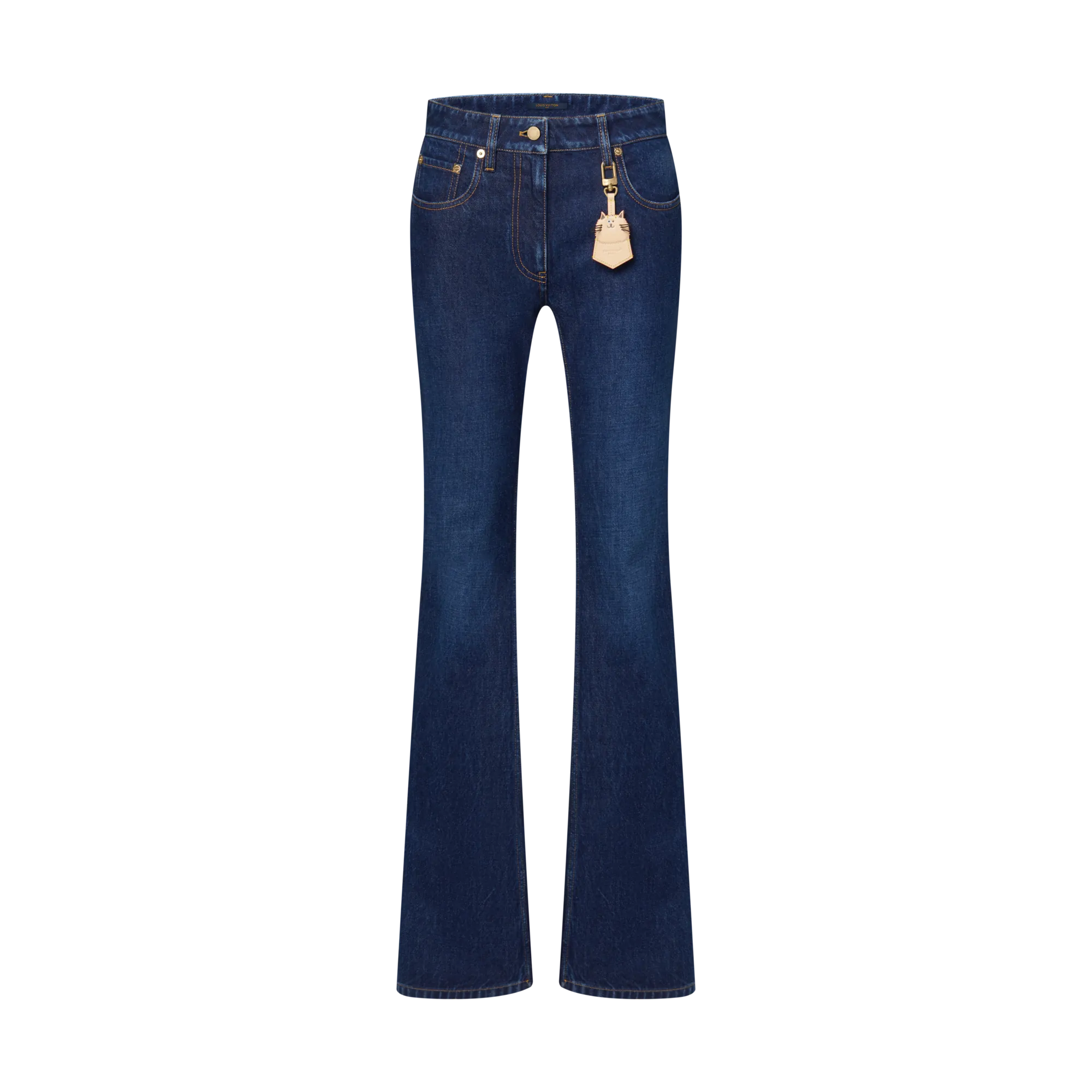 Louis Vuitton Straight-Cut Washed Denim Jeans - Women - Ready-to-Wear 1AHYKK Indigo