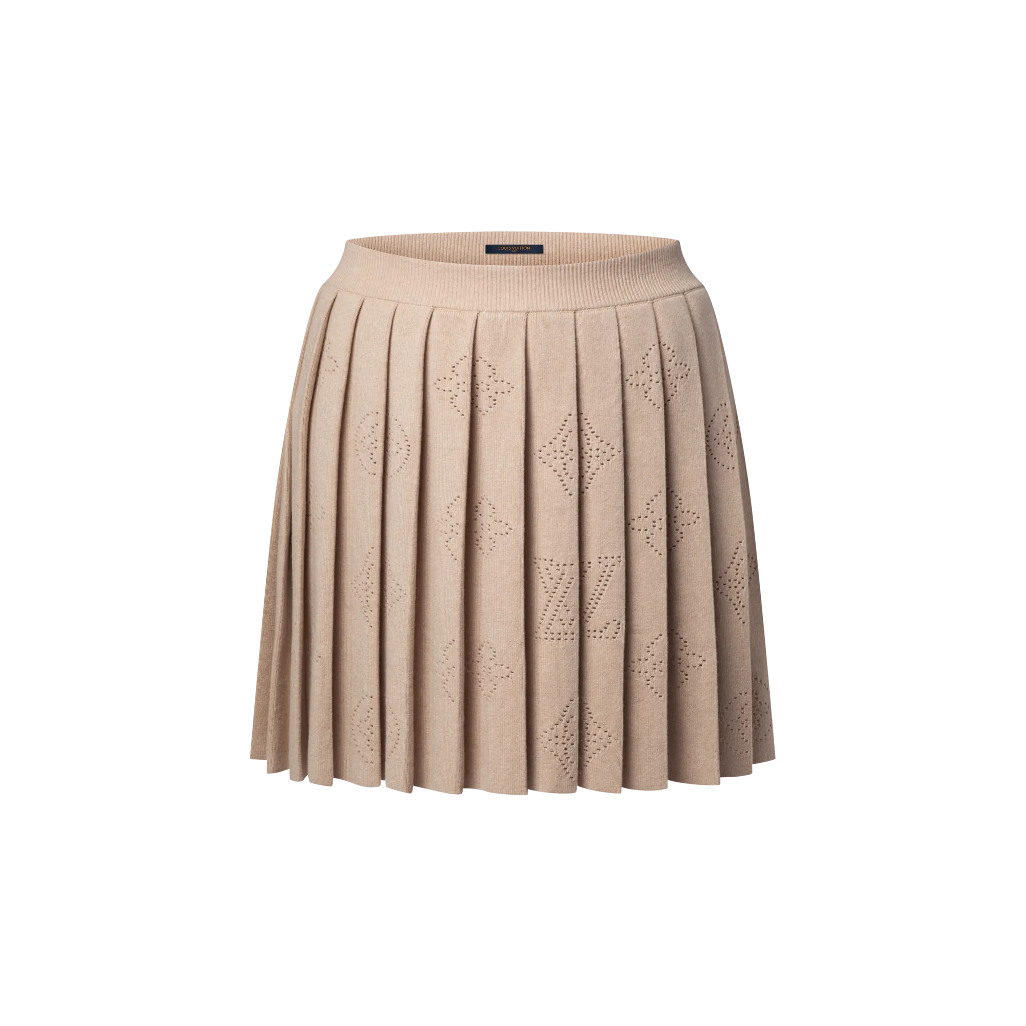 Louis Vuitton Pleated Mahina Knit Skirt - Women - Ready-to-Wear 1AHYZ2 Camel